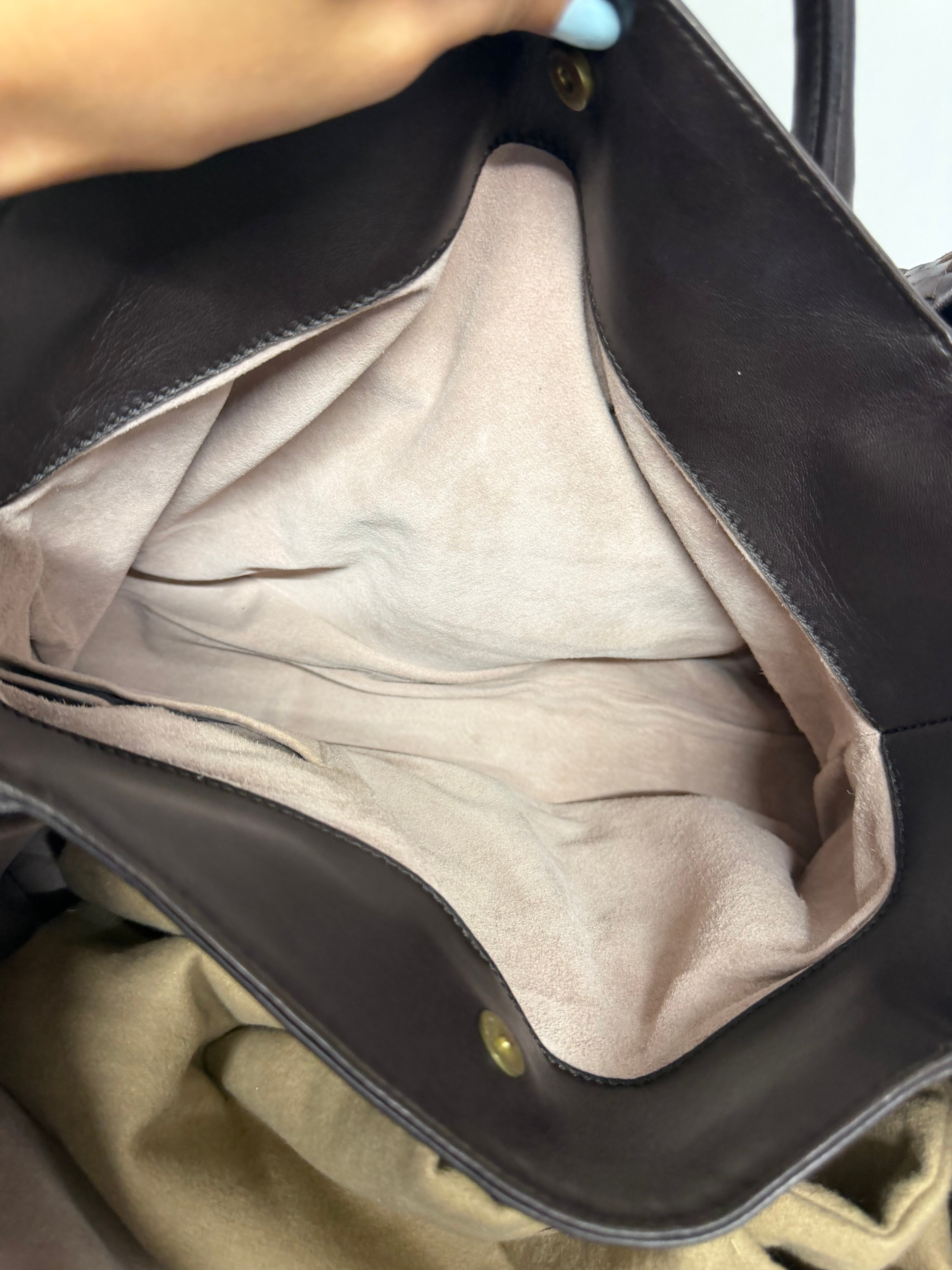 Bottega Veneta Roma Intrecciato Piel Marrón