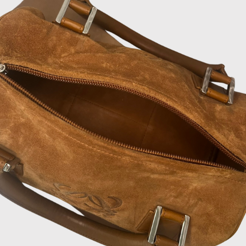 Bolso Brida Amazona en ante camel con accesorios completos