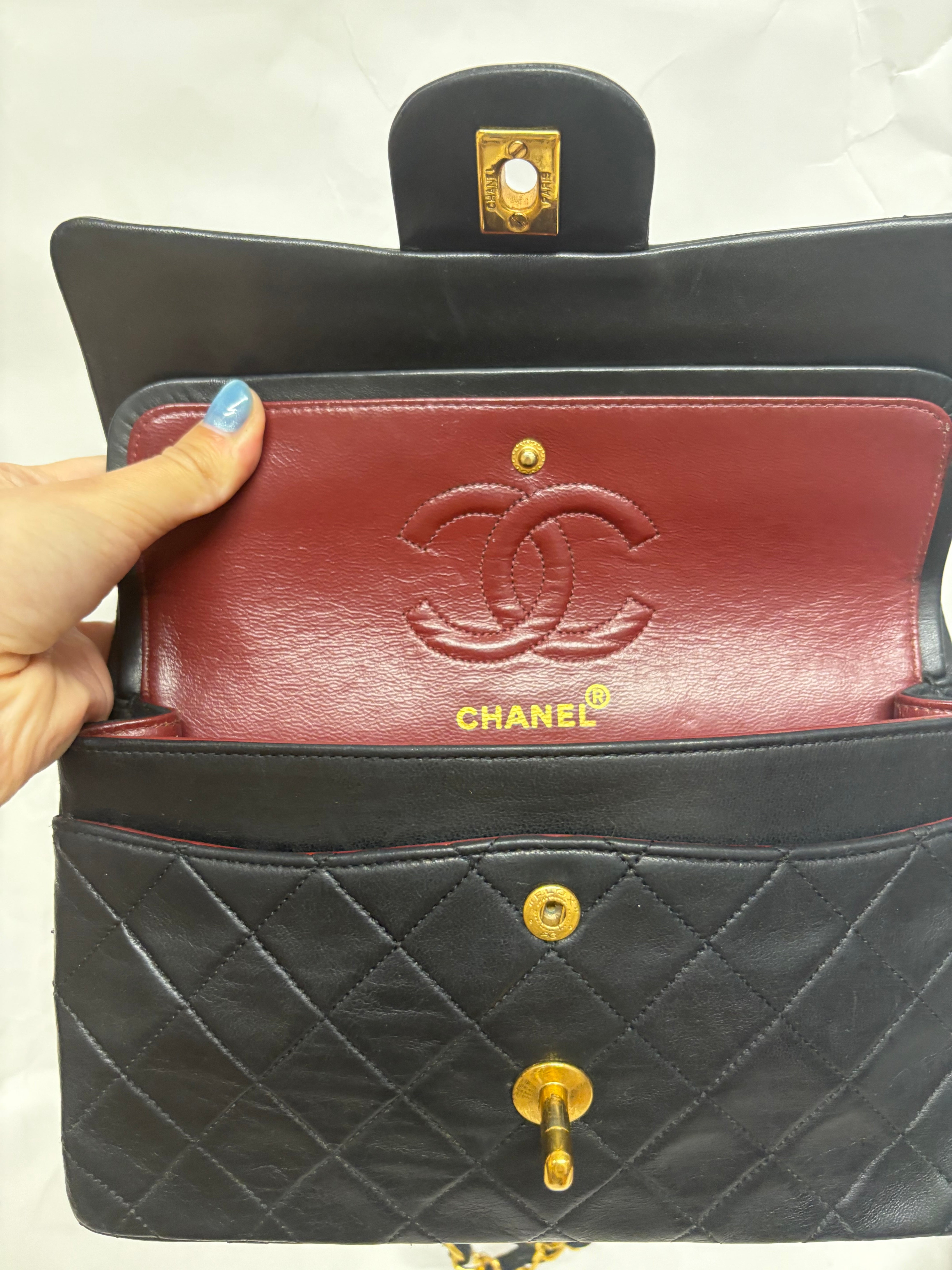 Chanel Timeless Matelassé 23 Double Flap negro serie 1