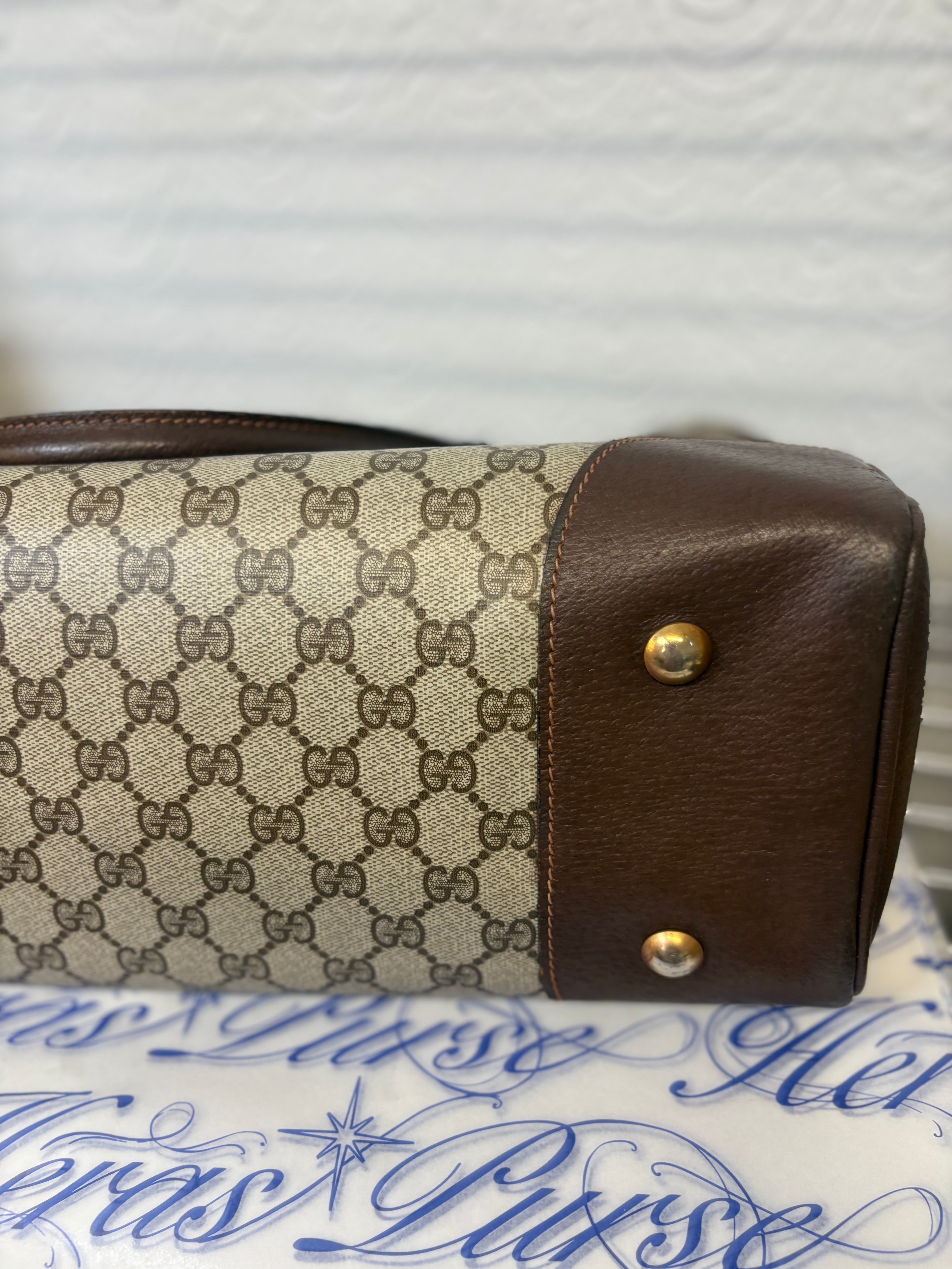 Gucci vintage gg supreme web boston XXL bag