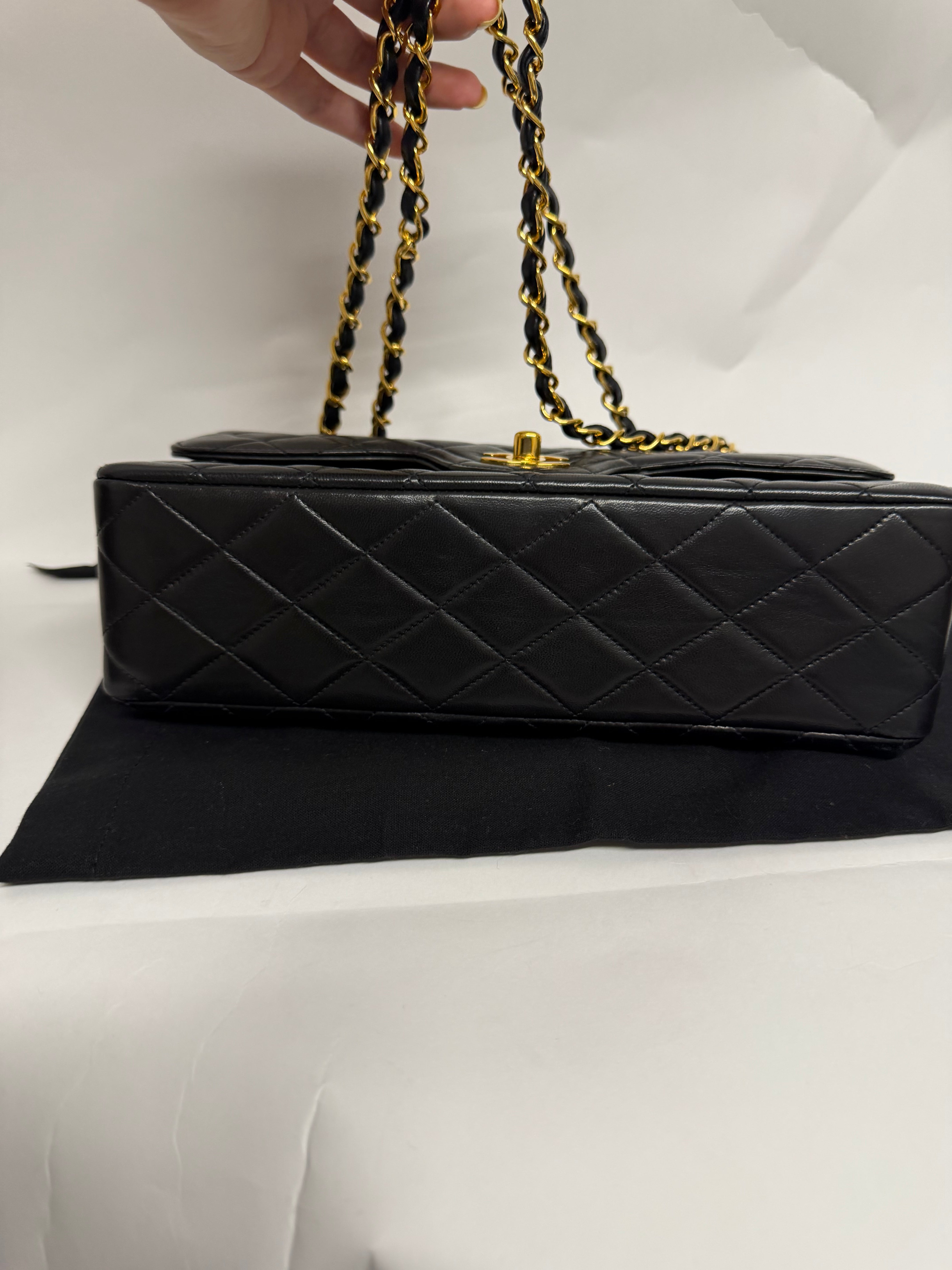 Chanel Timeless 25 Lambskin Negro Double Flap · Serie 2