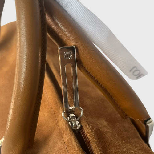 Bolso Brida Amazona en ante camel con accesorios completos