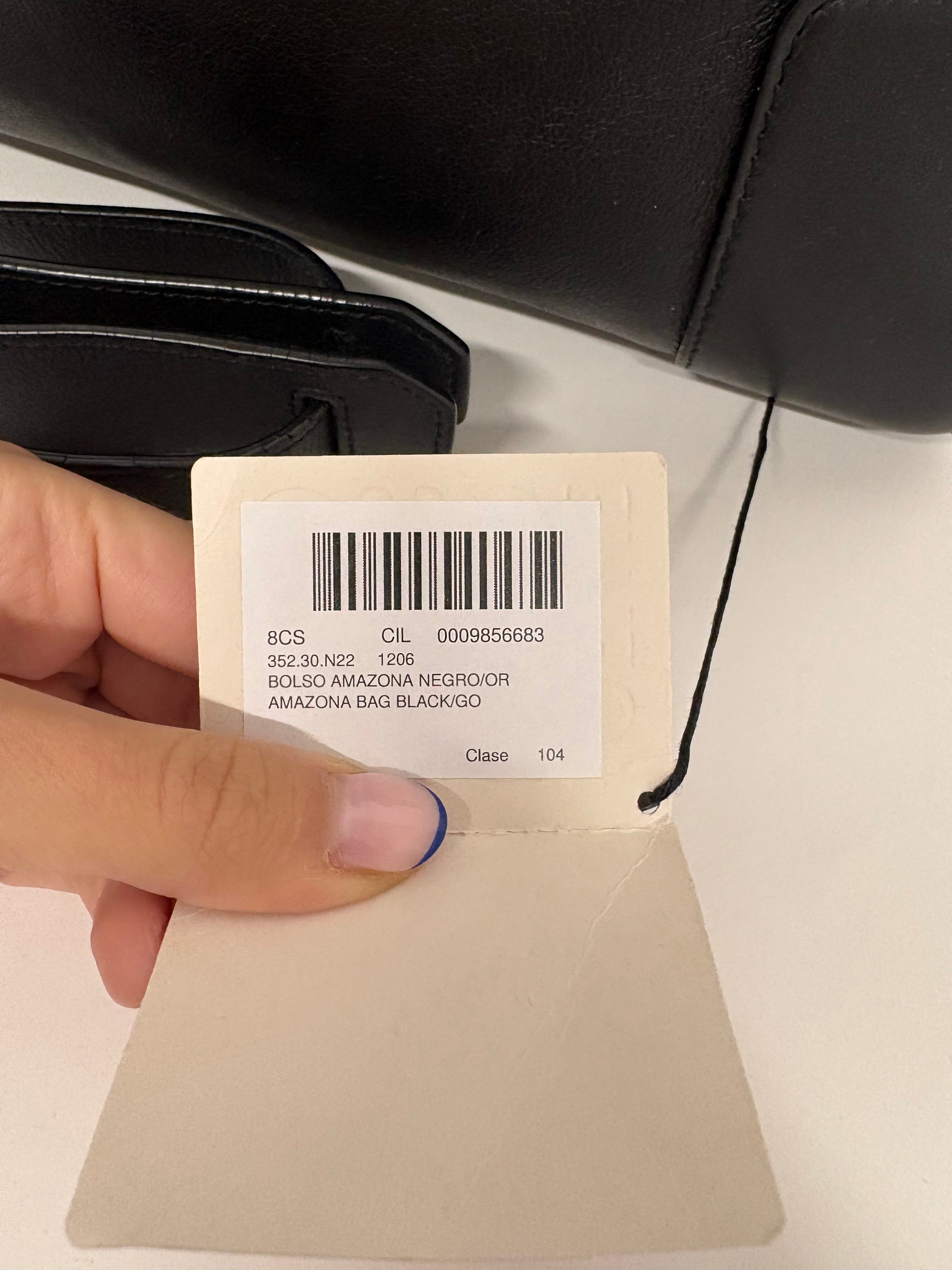 Loewe amazona 35 bandolera piel becerro negra