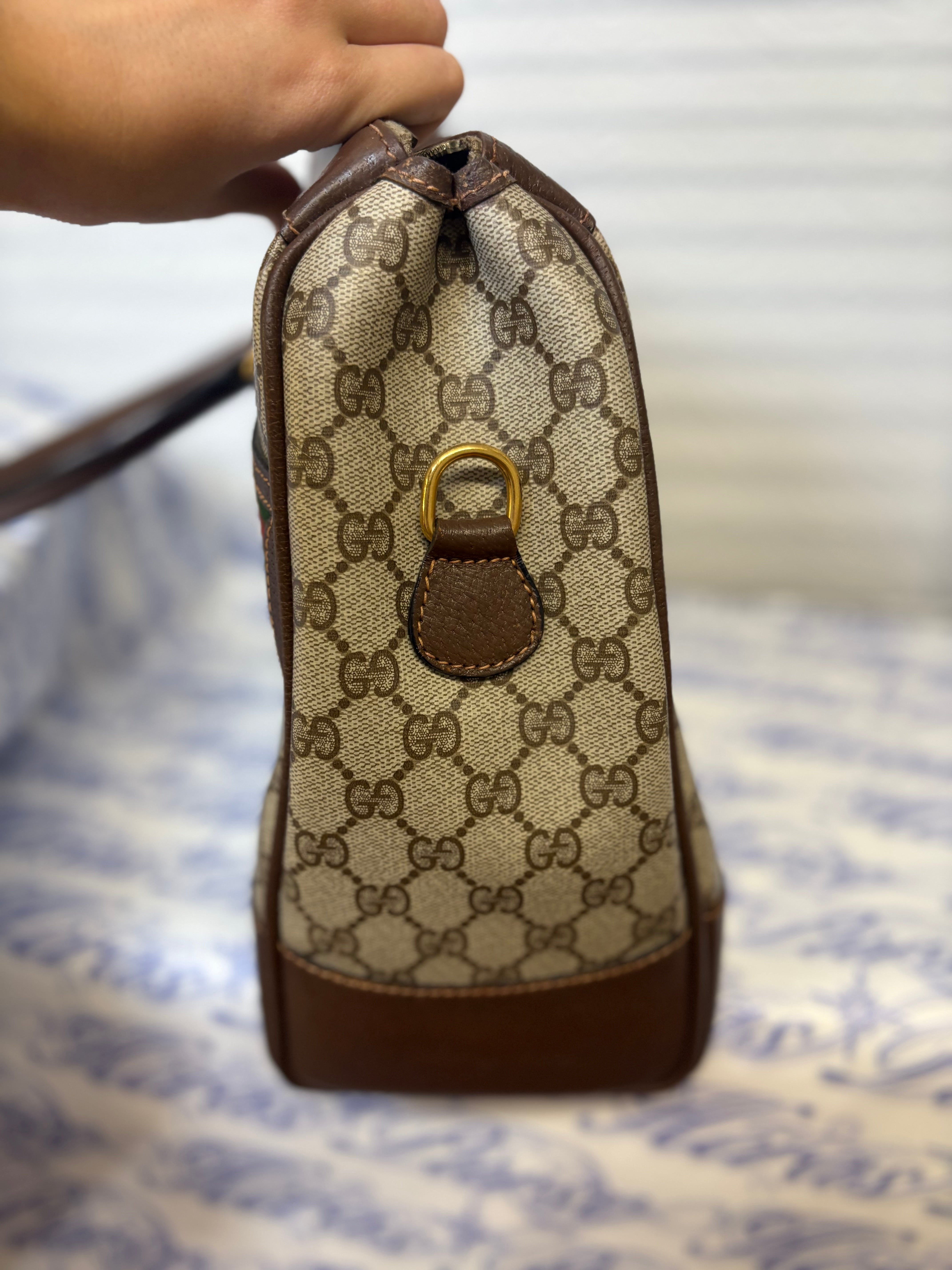 Gucci vintage gg supreme web boston XXL bag