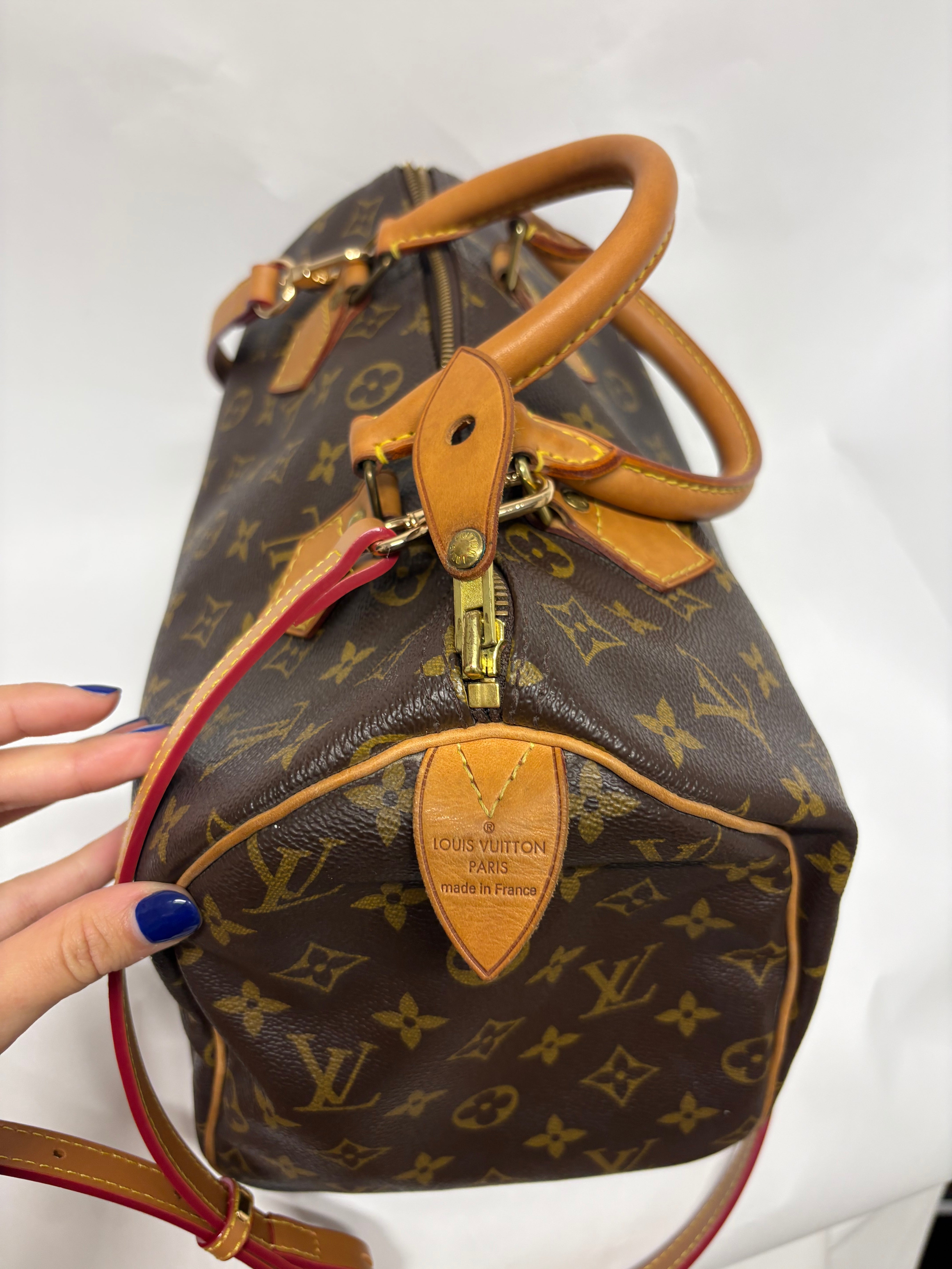 Louis Vuitton Speedy 30 Monogram con bandolera extra