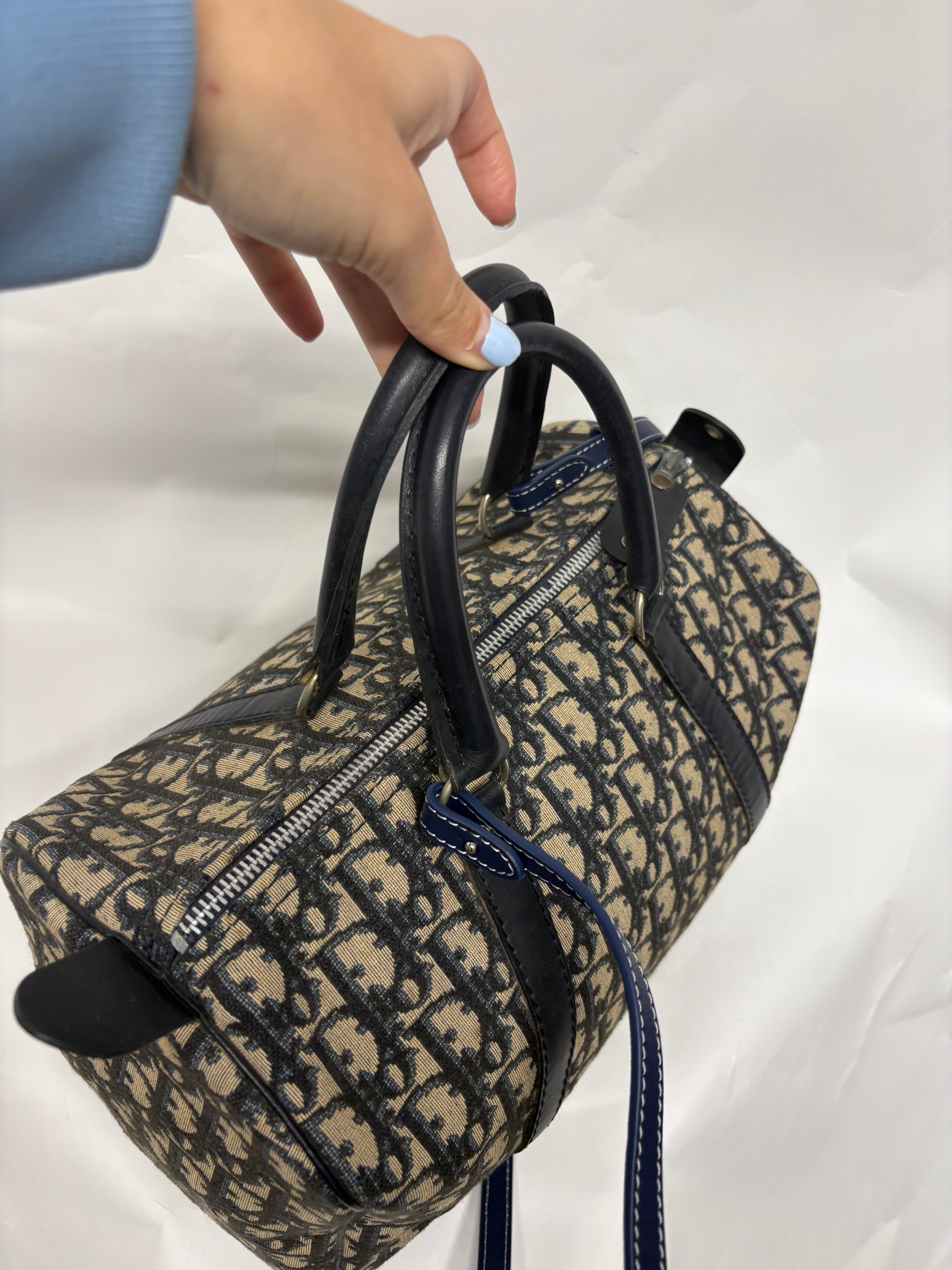 Christian Dior Trotter Bowling 30 Azul Marino con bandolera