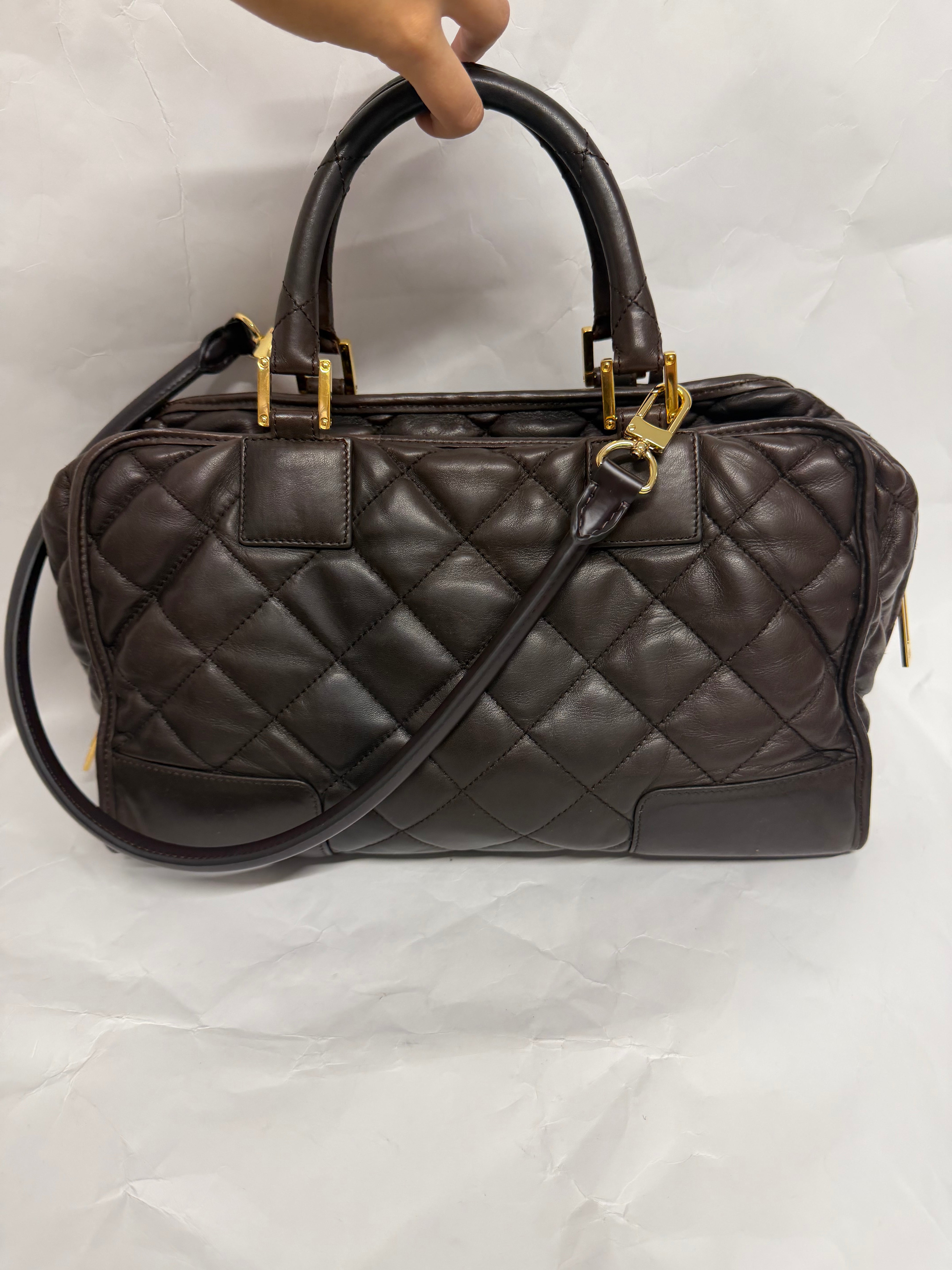 Loewe Amazona 36 Acolchada | Marrón Chocolate