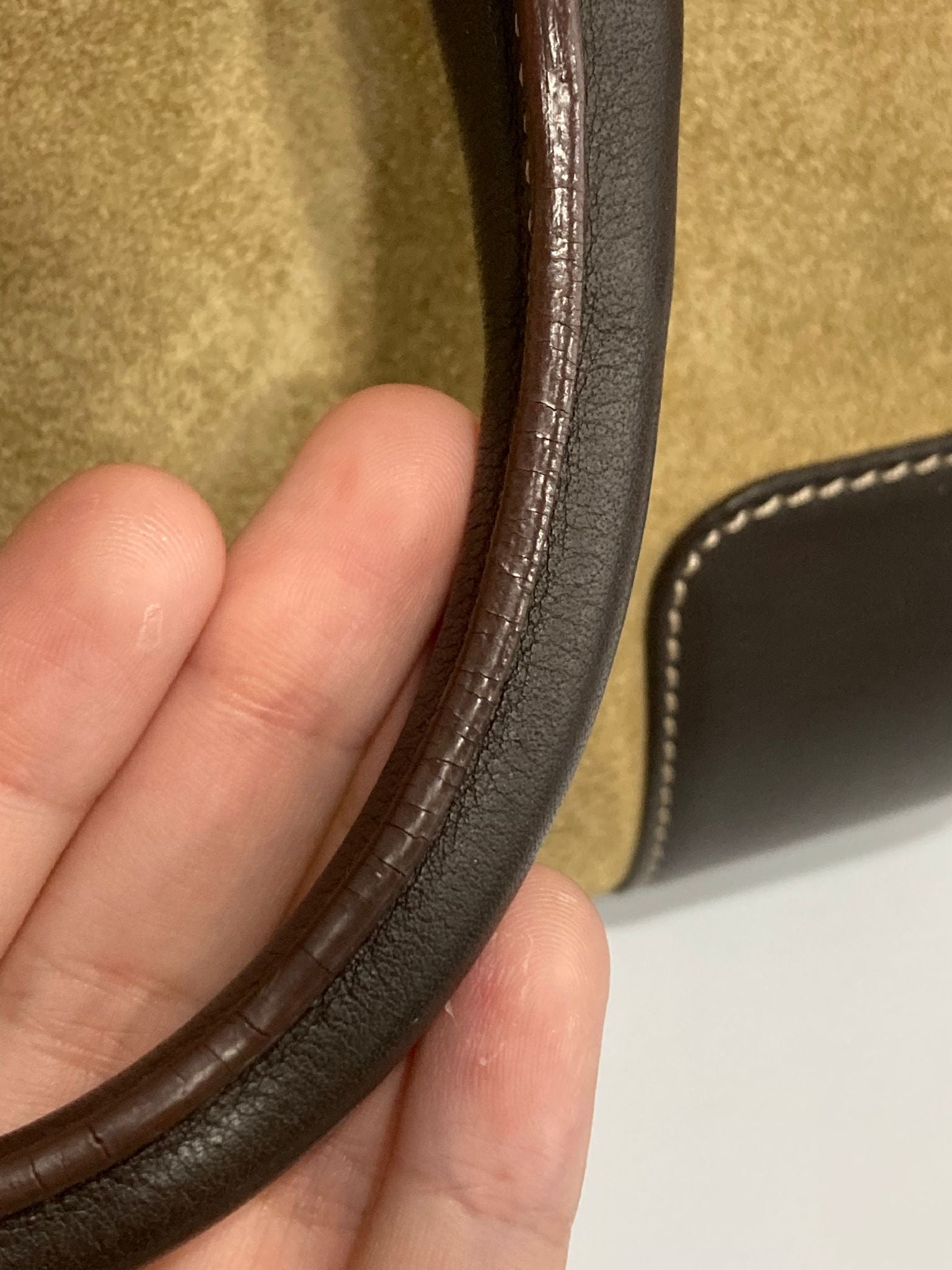 Loewe amazona 28 ante camel y marrón