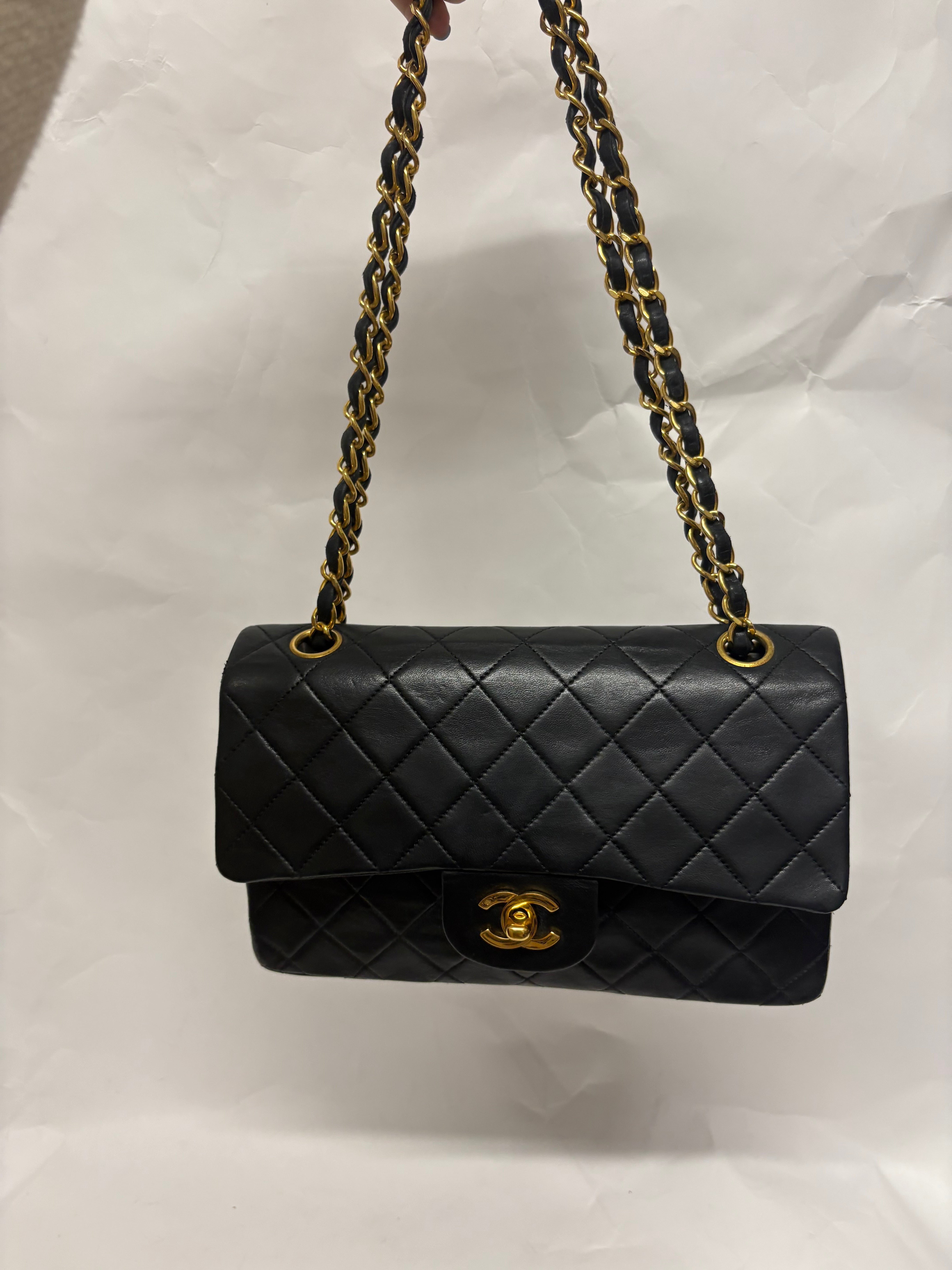 Chanel Timeless Matelassé 23 Double Flap negro serie 1
