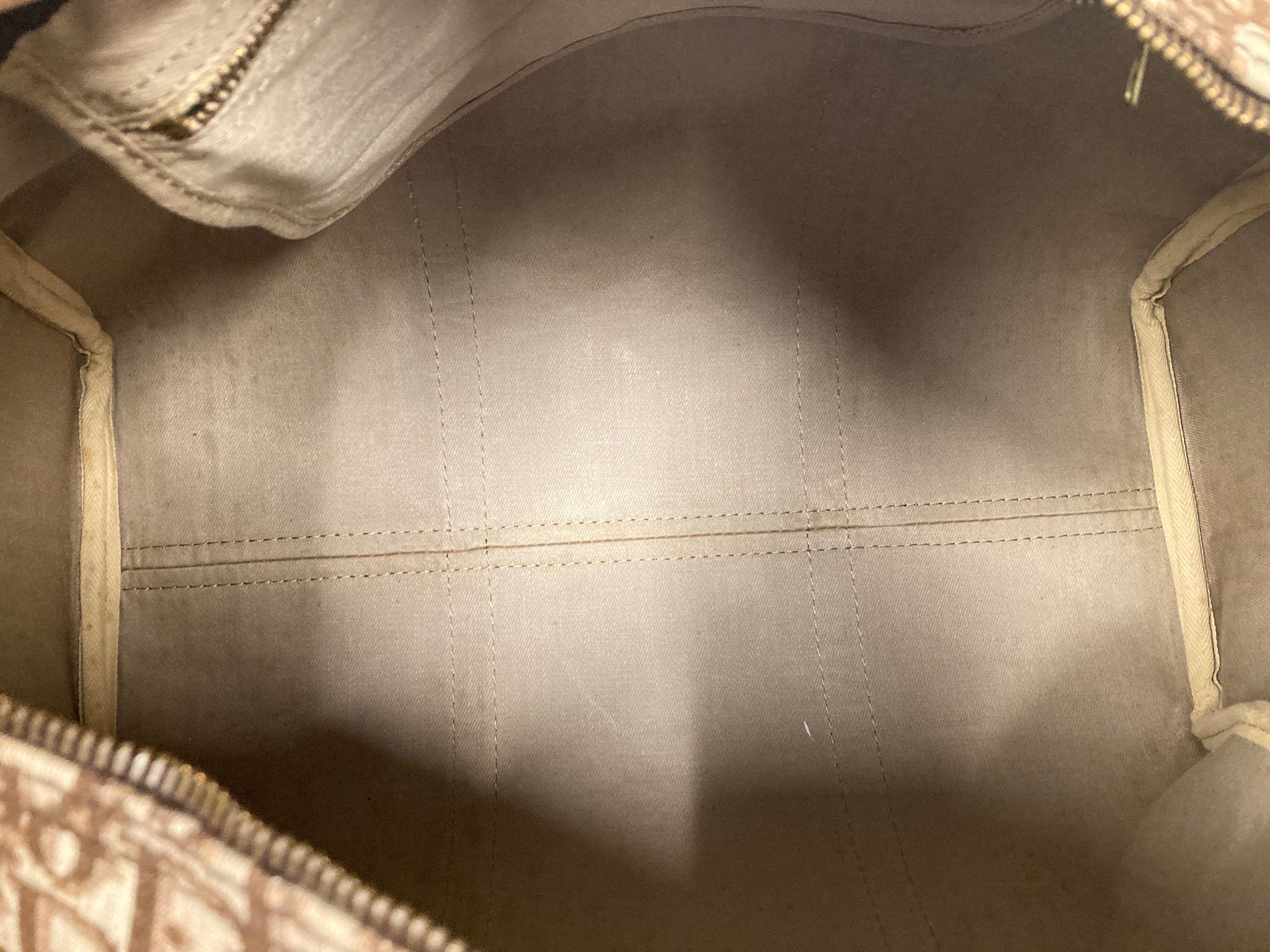 Bolso Dior Trotter Boston monograma Oblique beige/marrón – Talla 40