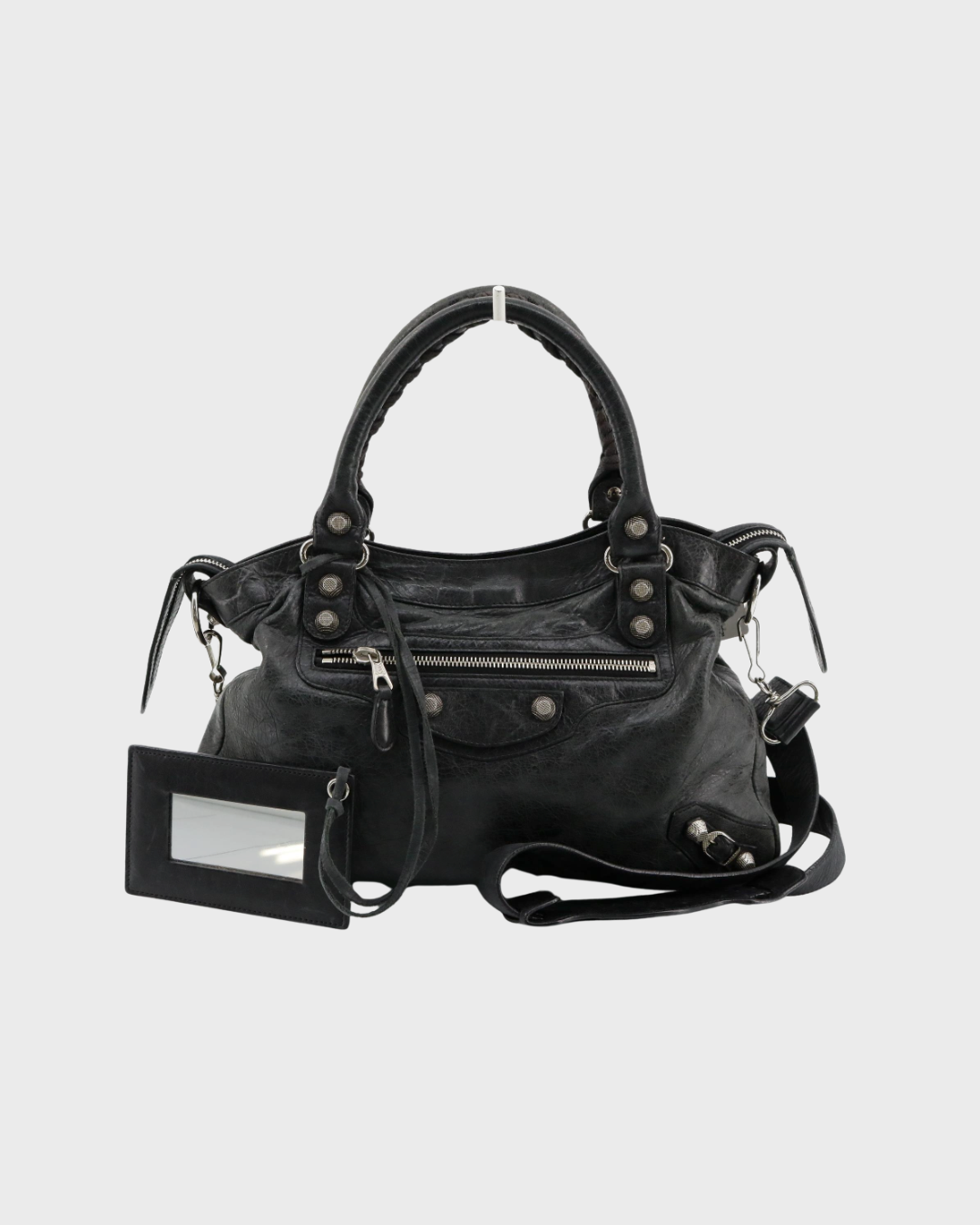 Balenciaga The City 2WAY Mediano en cuero negro