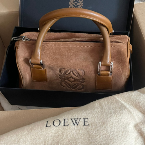 Bolso Brida Amazona en ante camel con accesorios completos