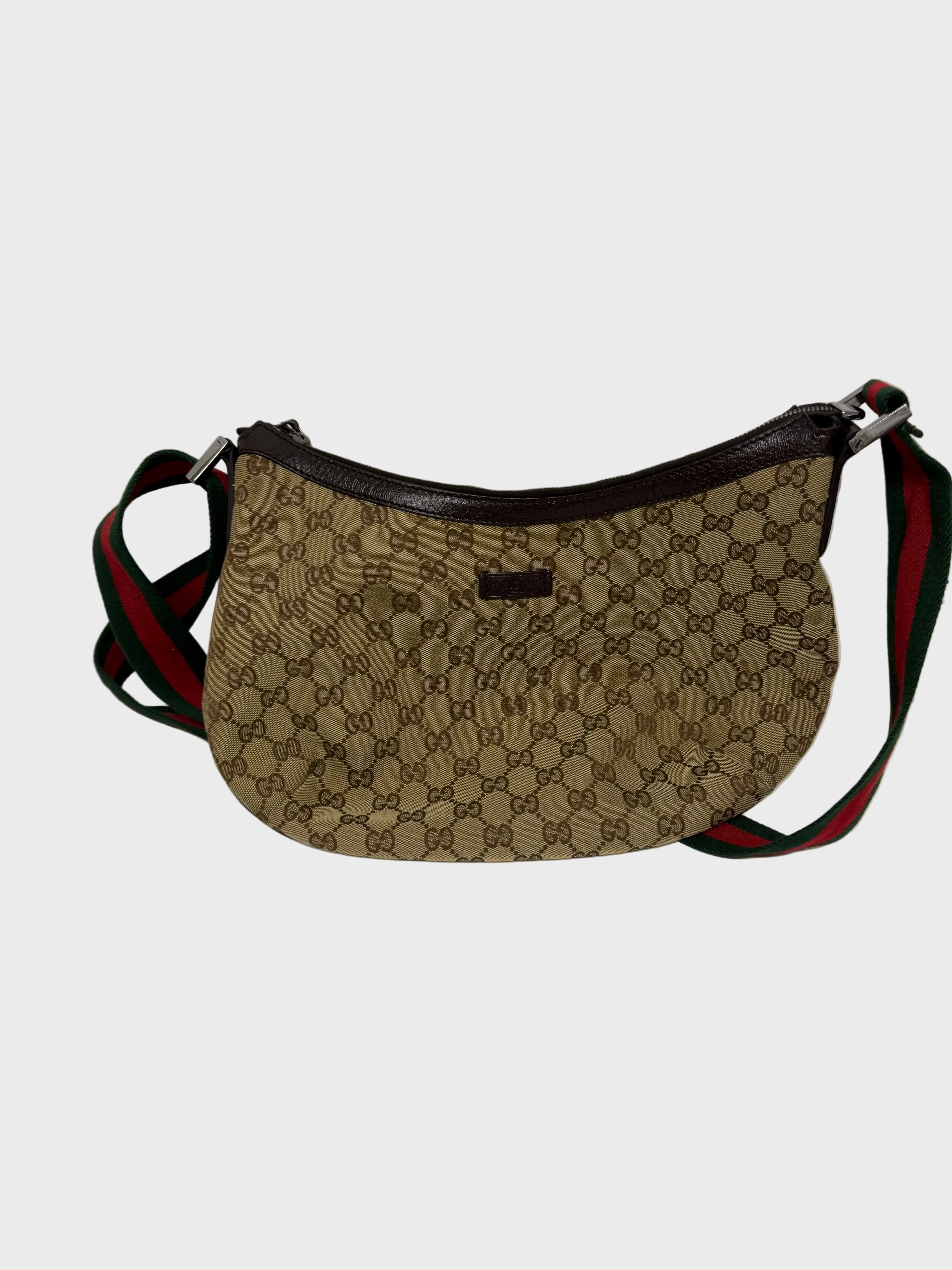 Gucci GG Canvas Messenger Web Stripe