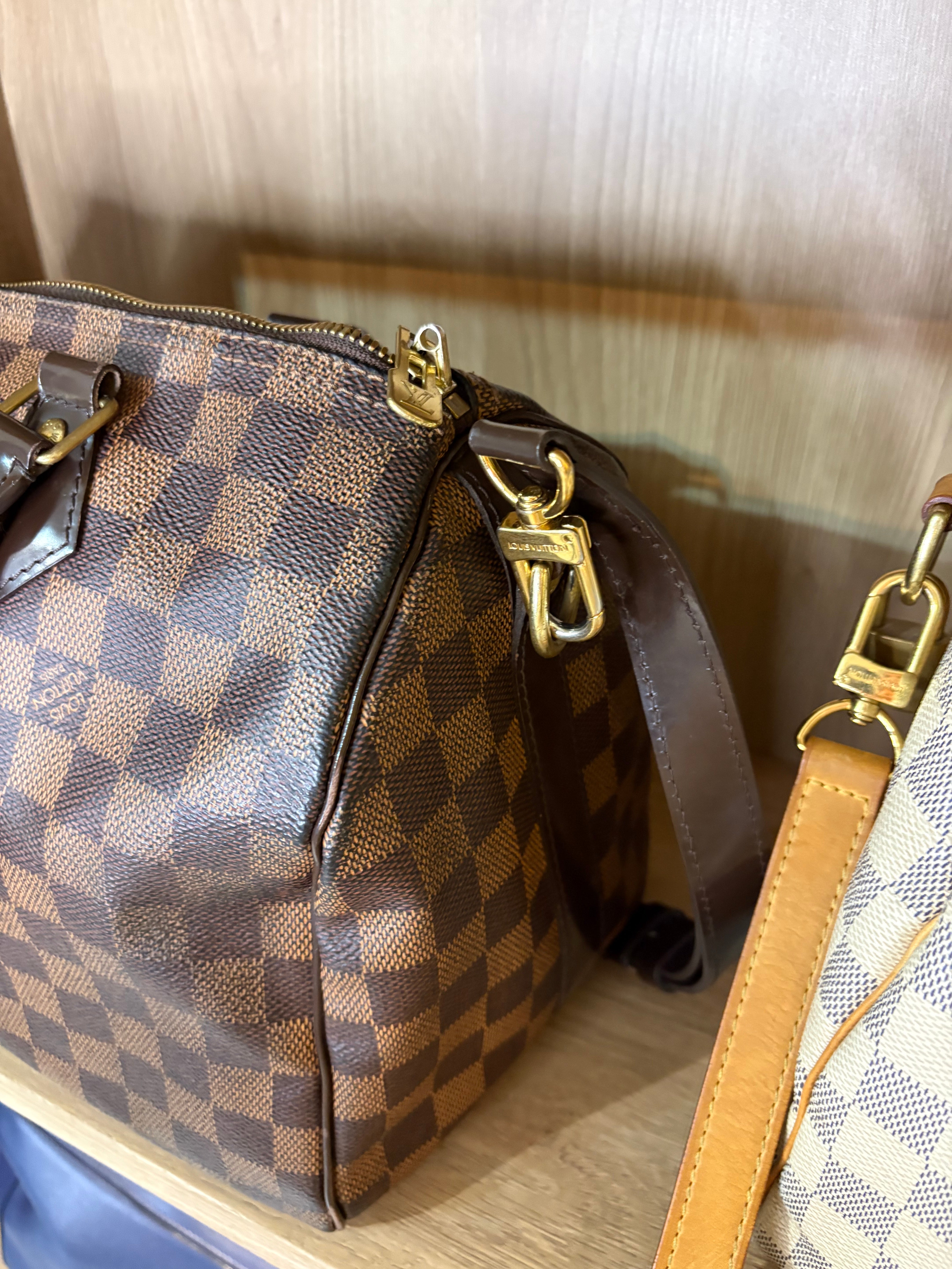 Louis Vuitton Speedy 30 Damier Ebene Bandolera