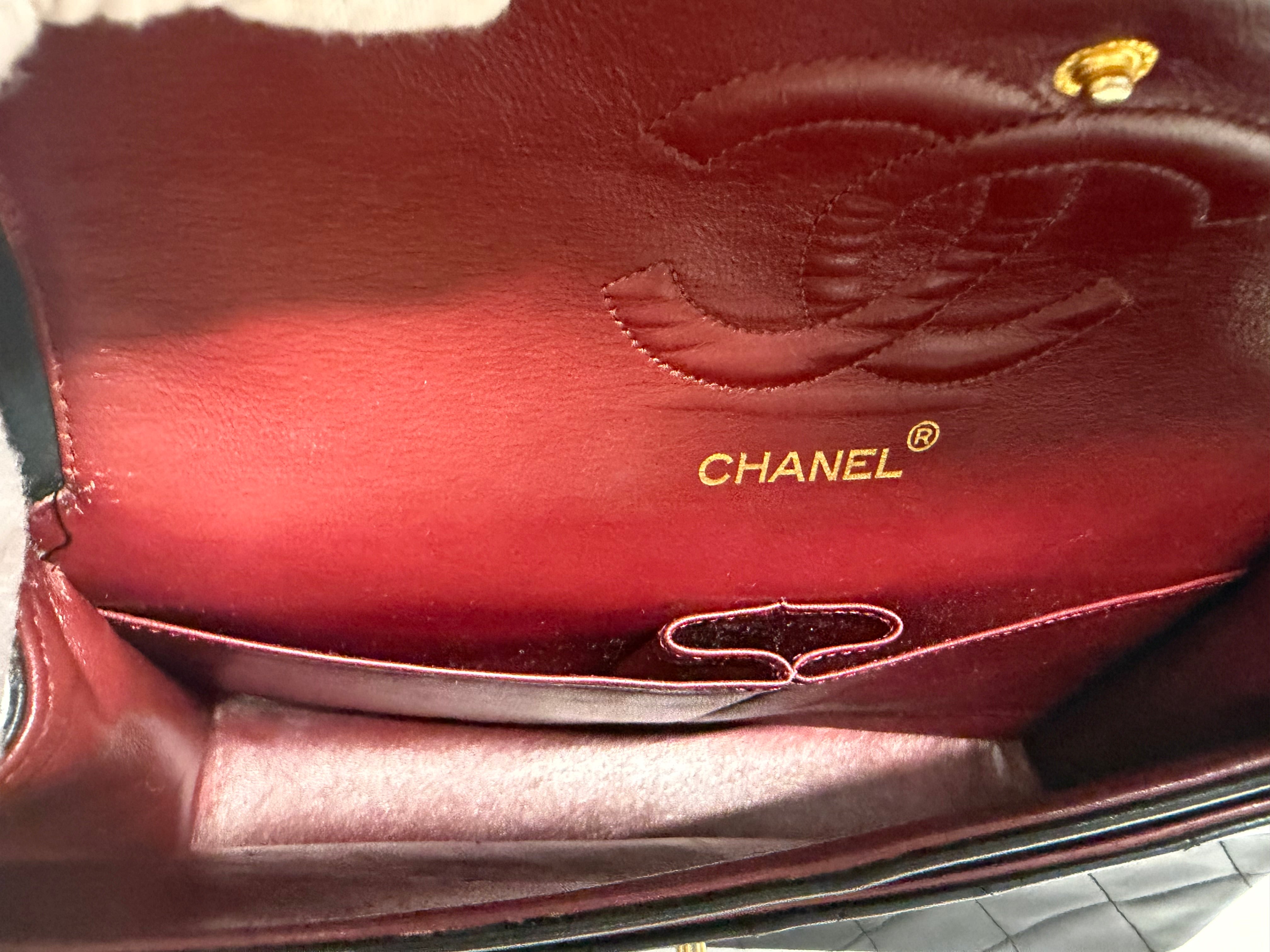 Chanel Timeless 25 Lambskin Negro Double Flap - Serie 9