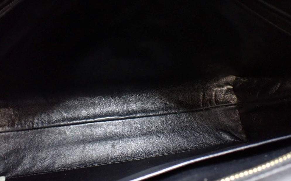 Chanel matelassé turn lock negro piel cordero cadena de hombro