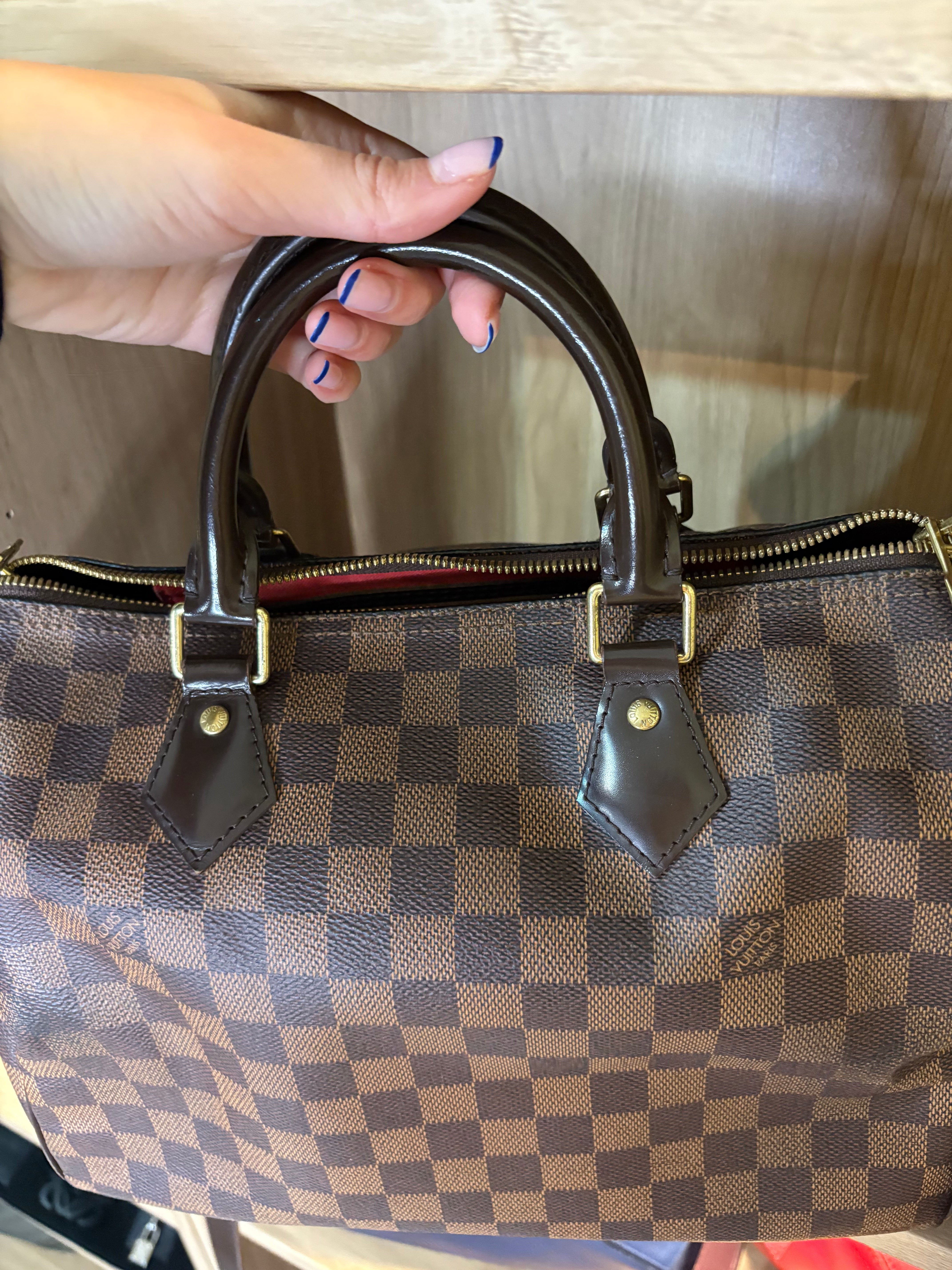 Louis Vuitton Speedy 30 Damier Ebene Bandolera