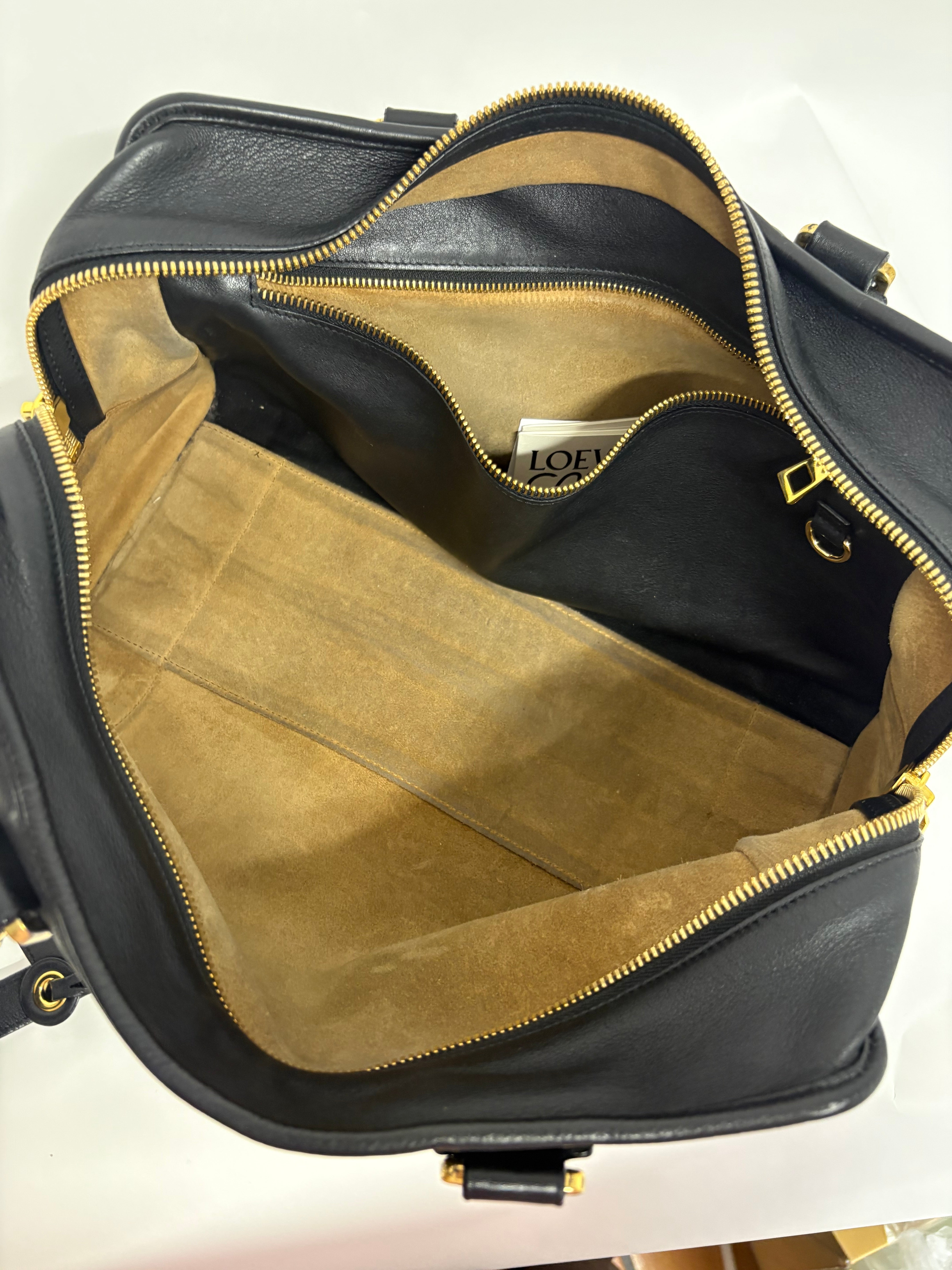 Loewe amazona 35 bandolera piel becerro negra