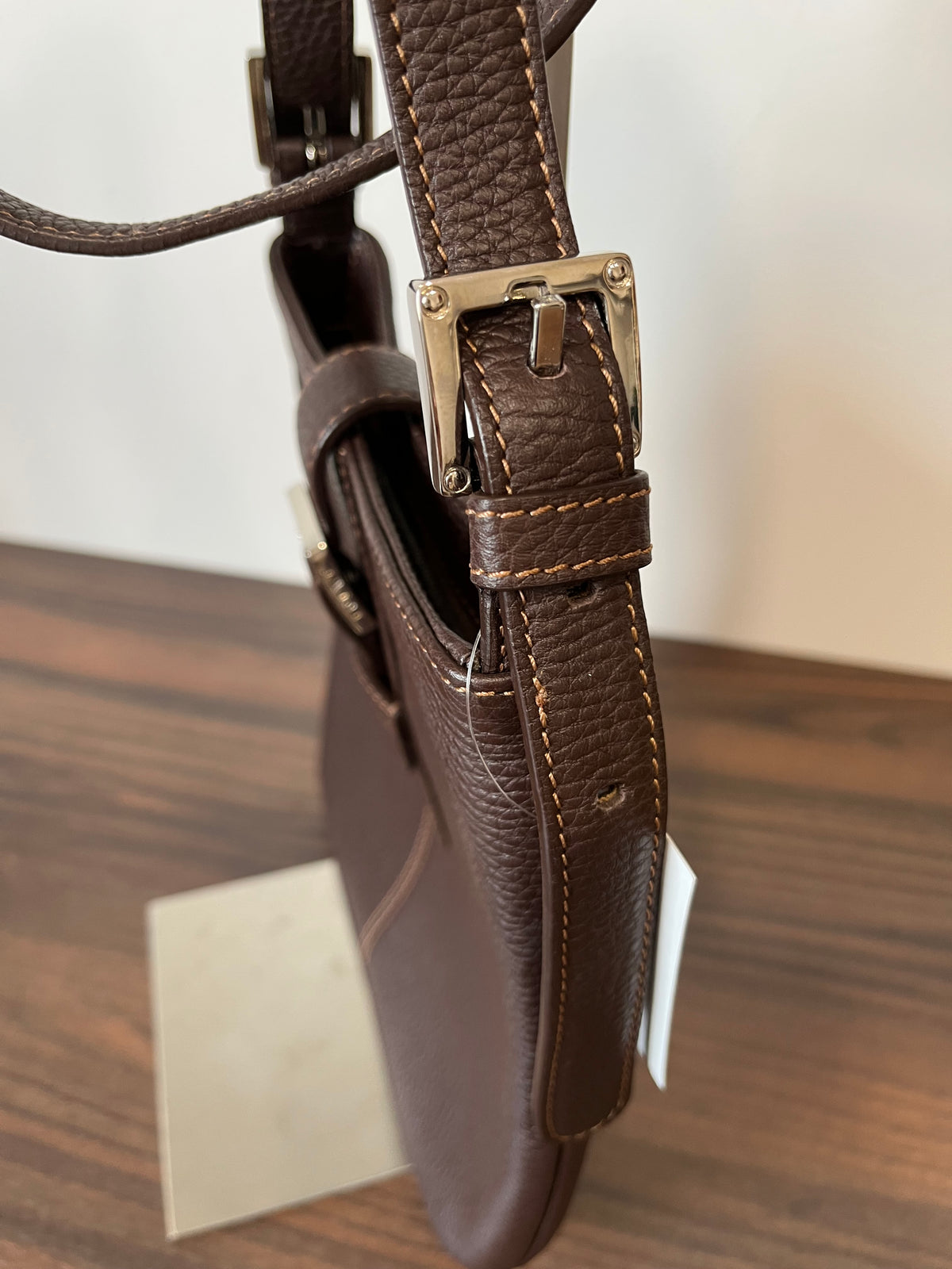 Loewe Senda Bandolera Piel Marrón Burdeos con Hebilla