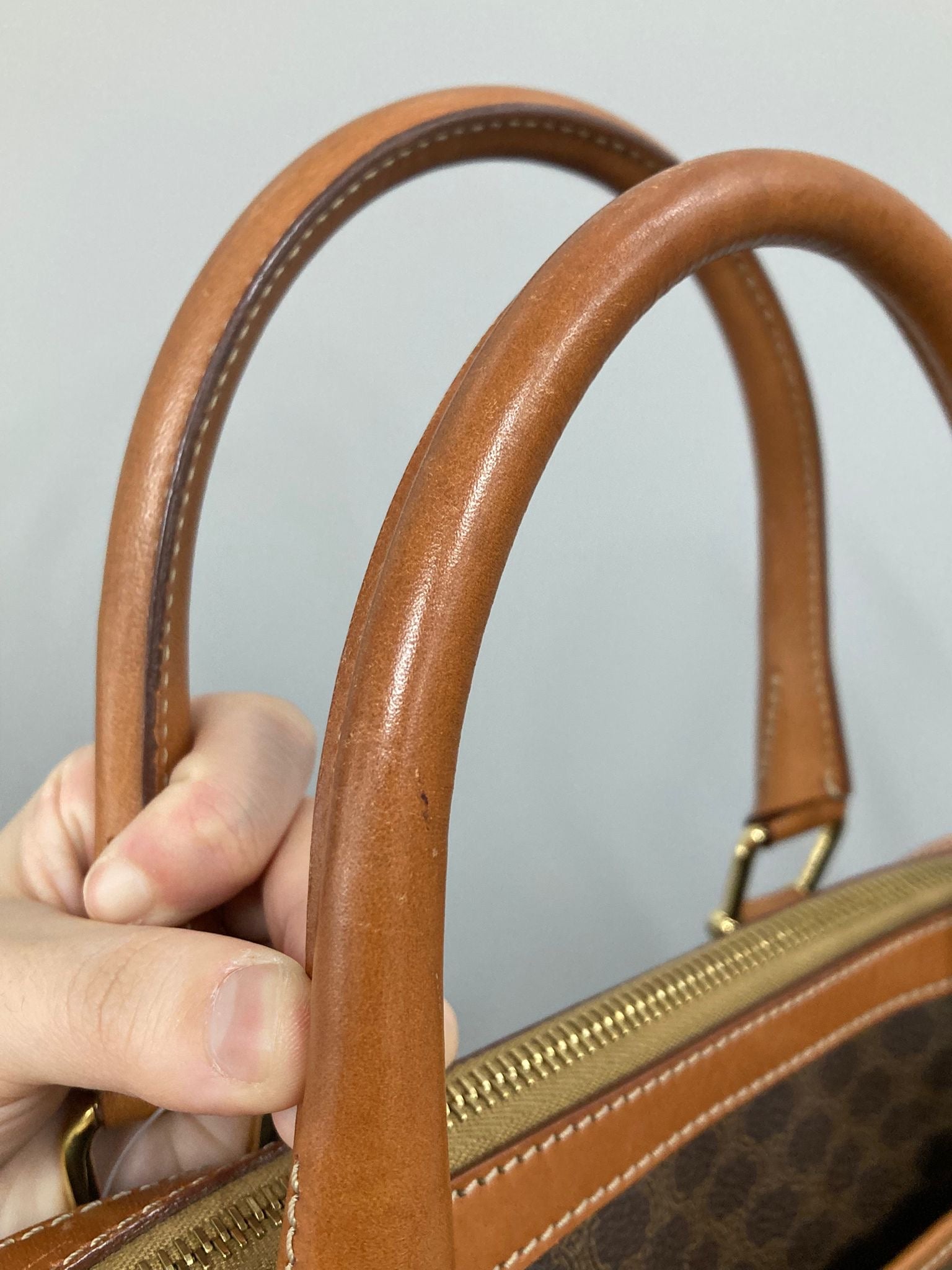 CÉLINE Macadam Handbag Vintage Marrón