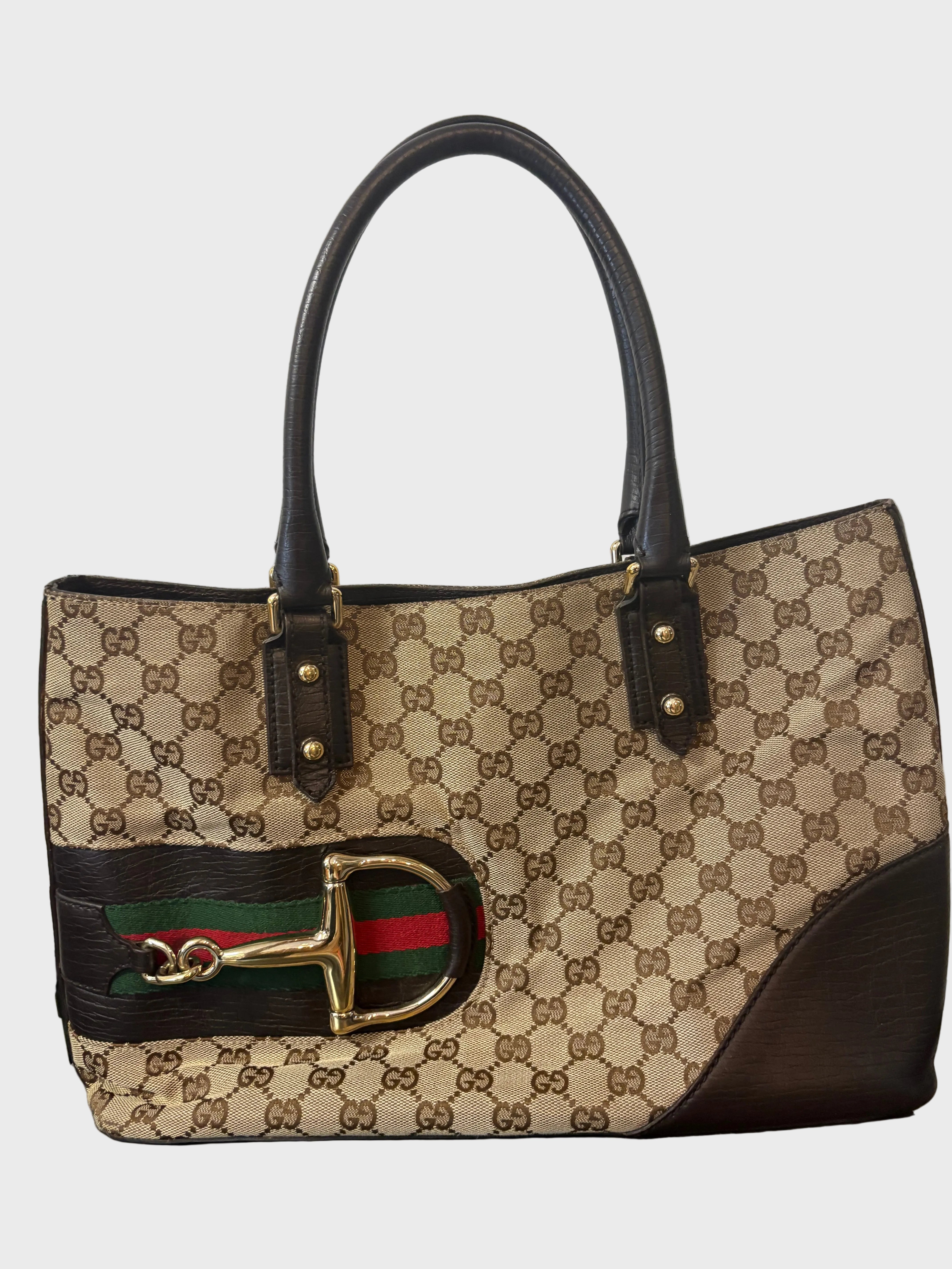 Gucci horsebit tote bag go canvas