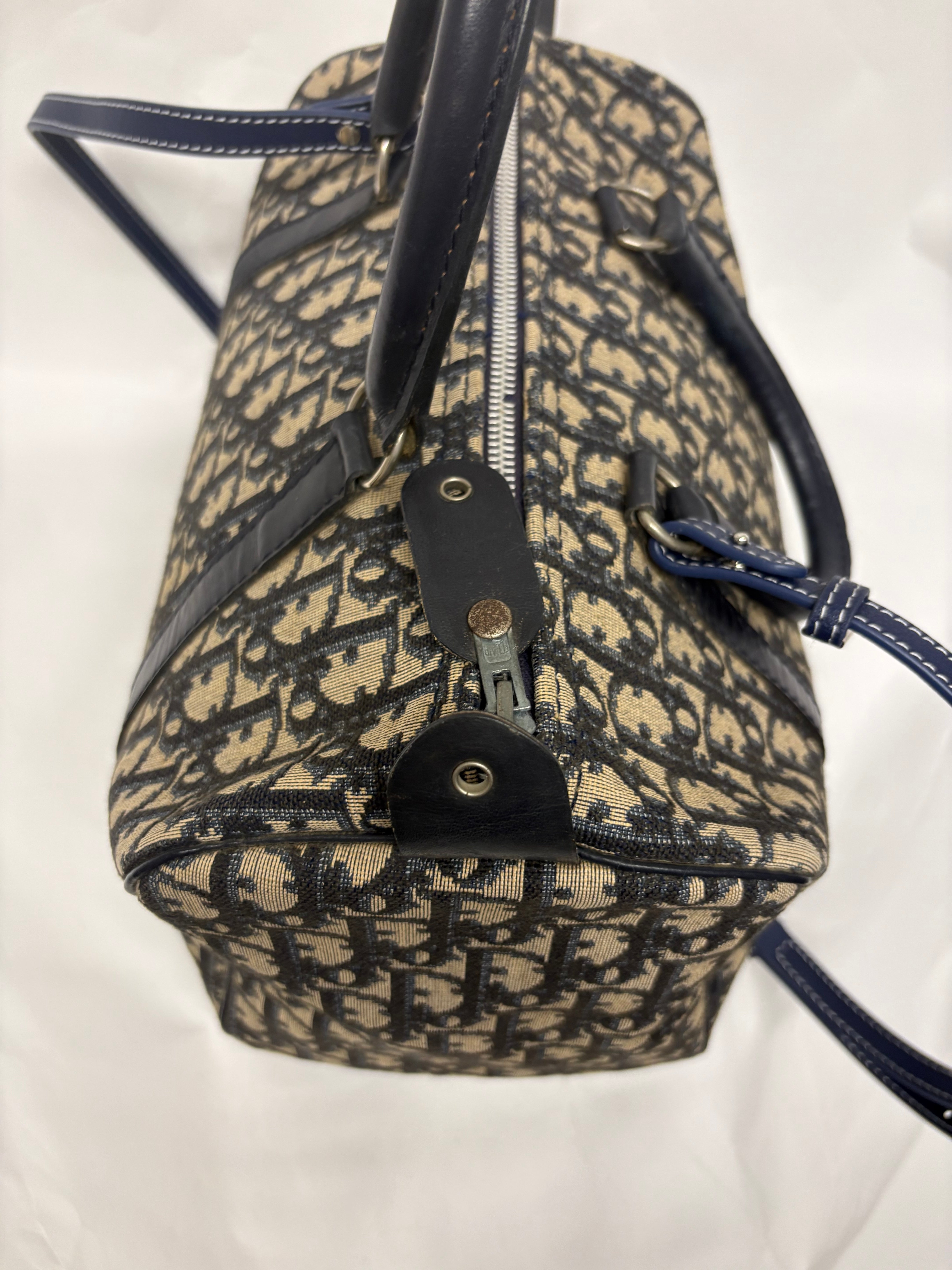 Christian Dior Trotter Bowling 30 Azul Marino con bandolera