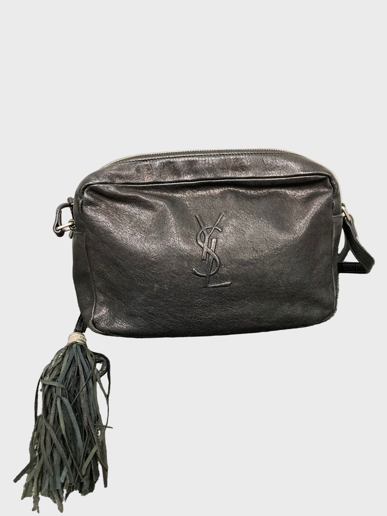 Saint Laurent Lou Camera Bag en piel negra