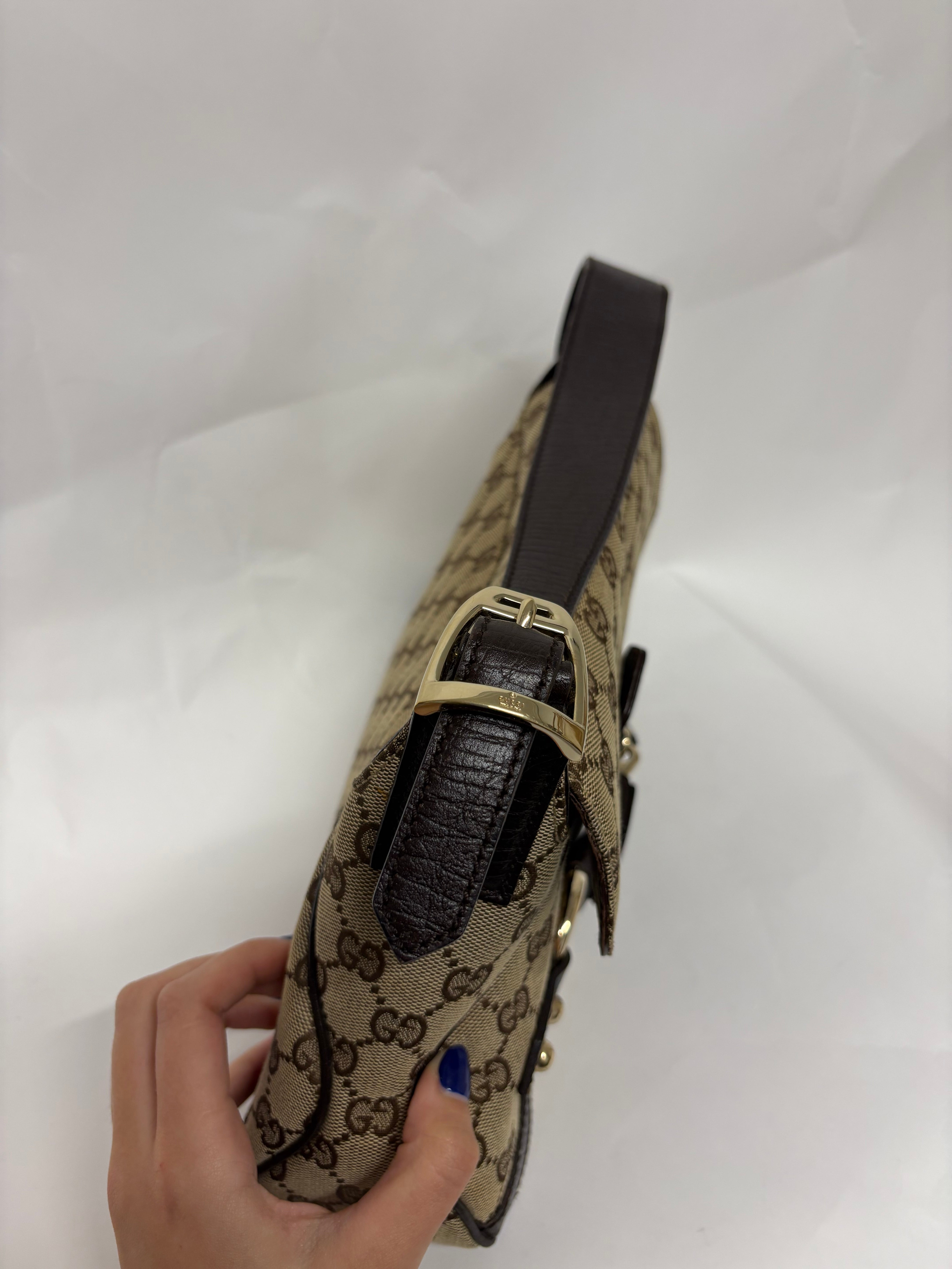 Gucci Horsebit Hobo GG Canvas Beige/Marrón – Iconic Chain & Bit