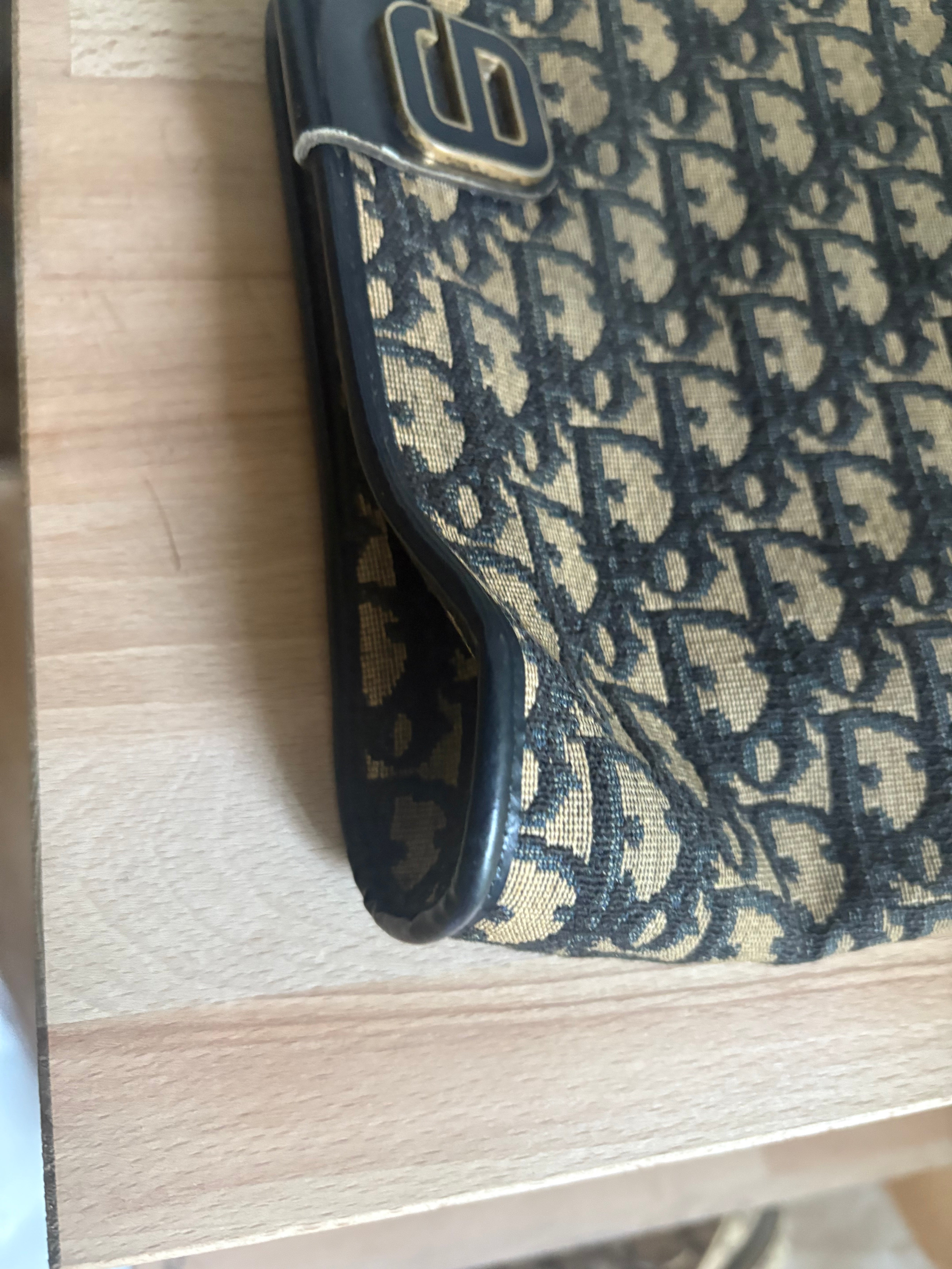 Christian Dior vintage bandolera monogram azul