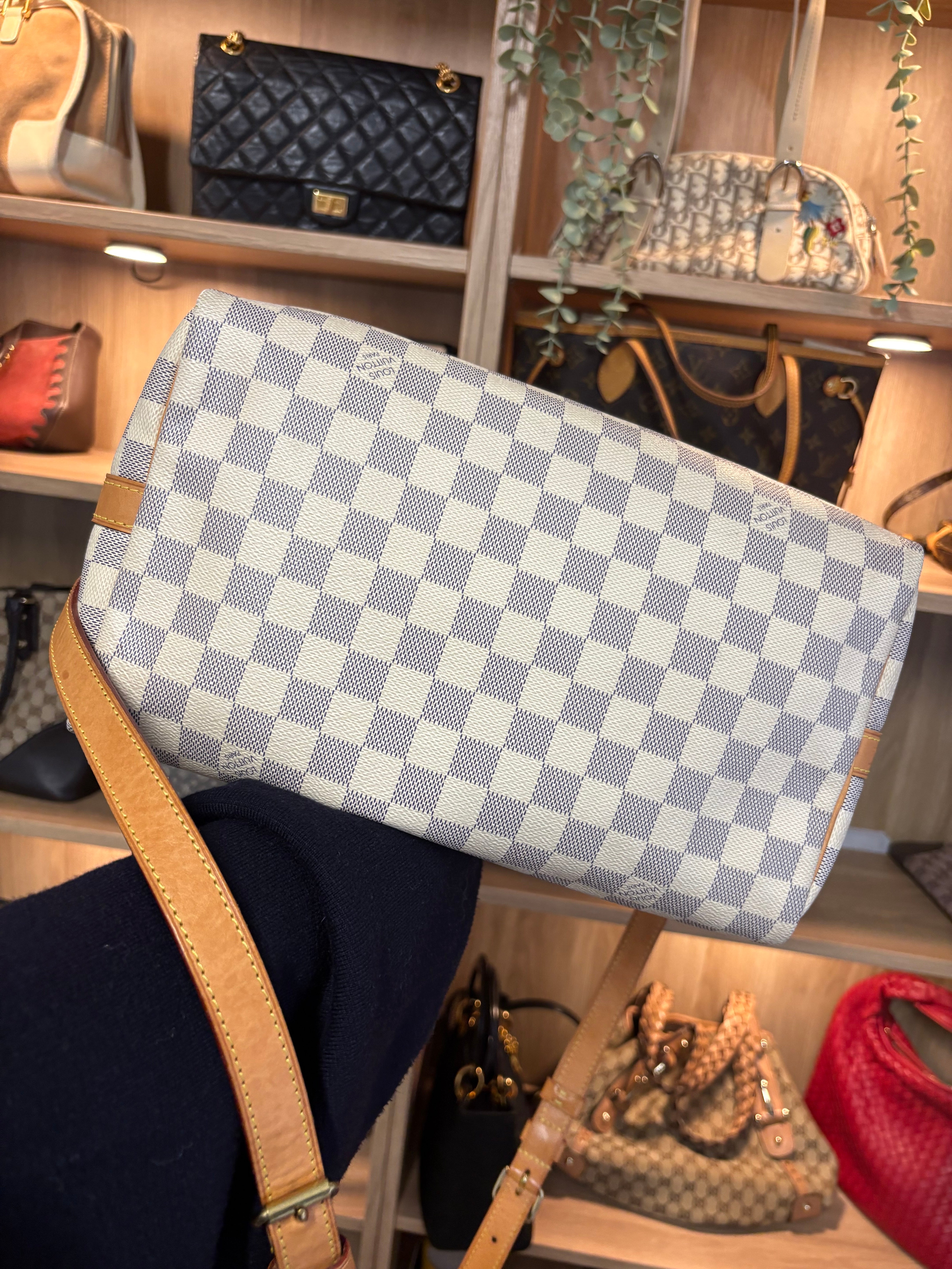 Louis Vuitton Speedy Bandoulière 30 Damier Azur