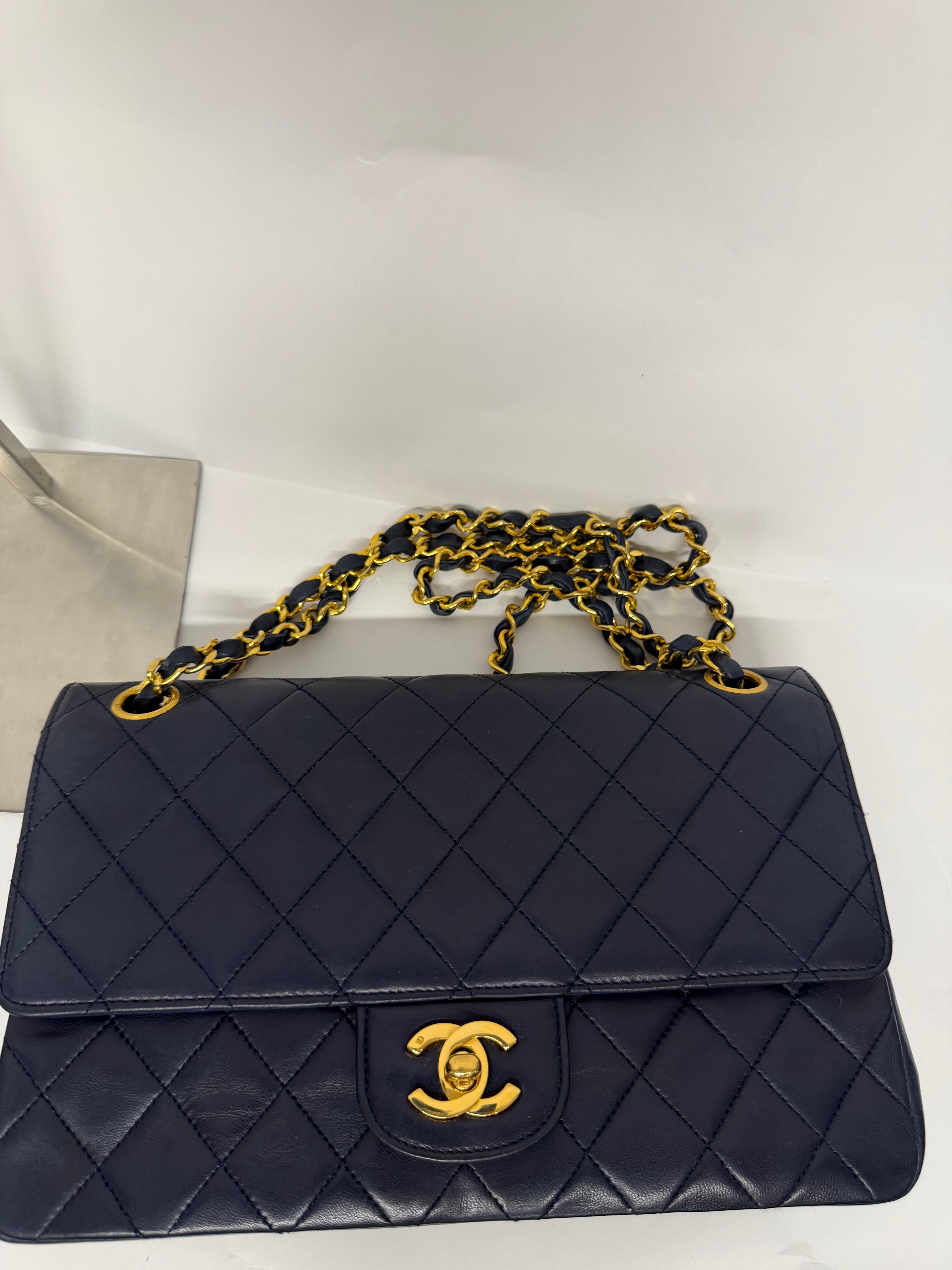 Chanel Timeless 25 Doble Solapa Navy Serie 0