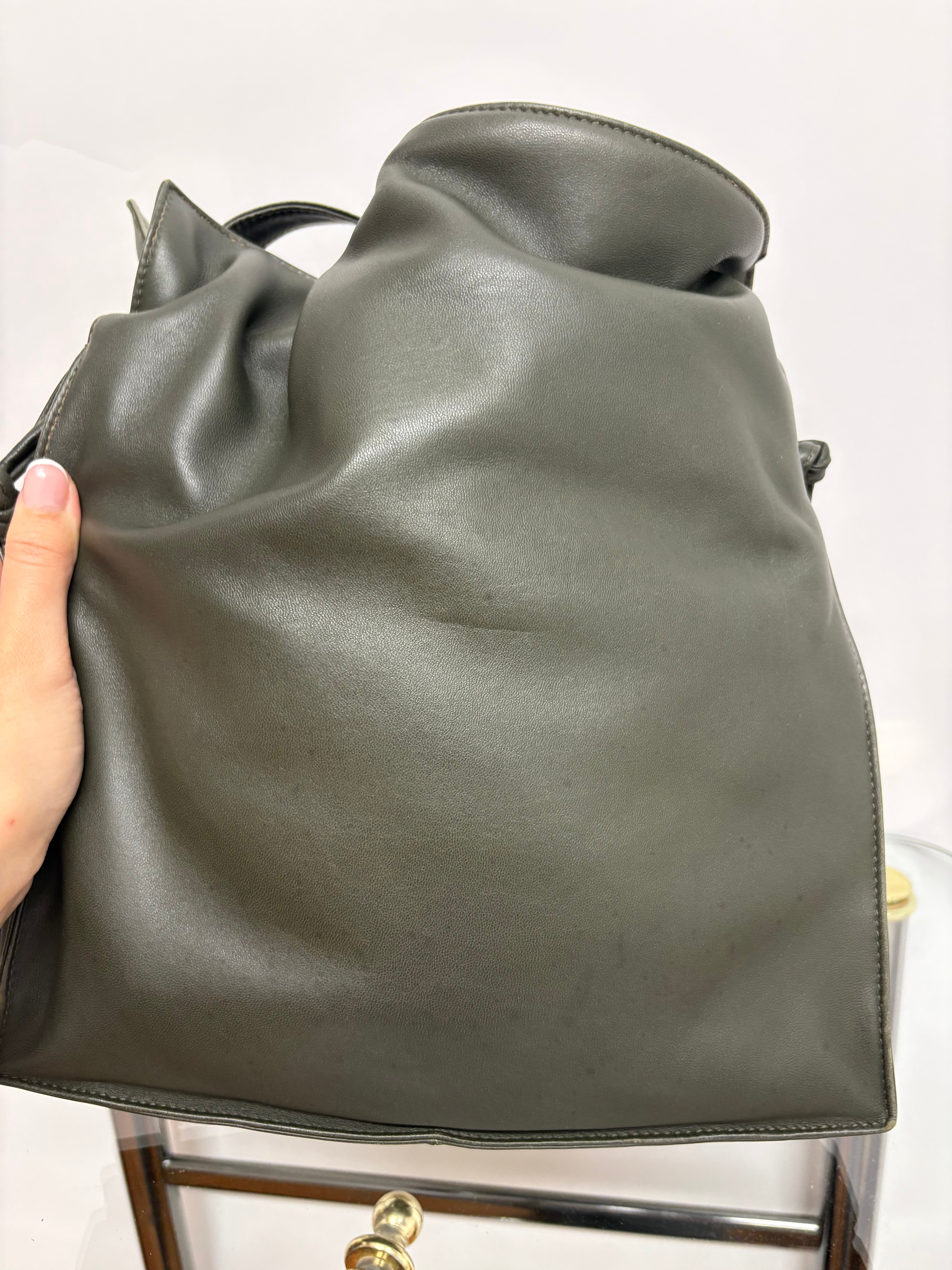 Loewe Flamenco Mediano Vintage Verde Oliva