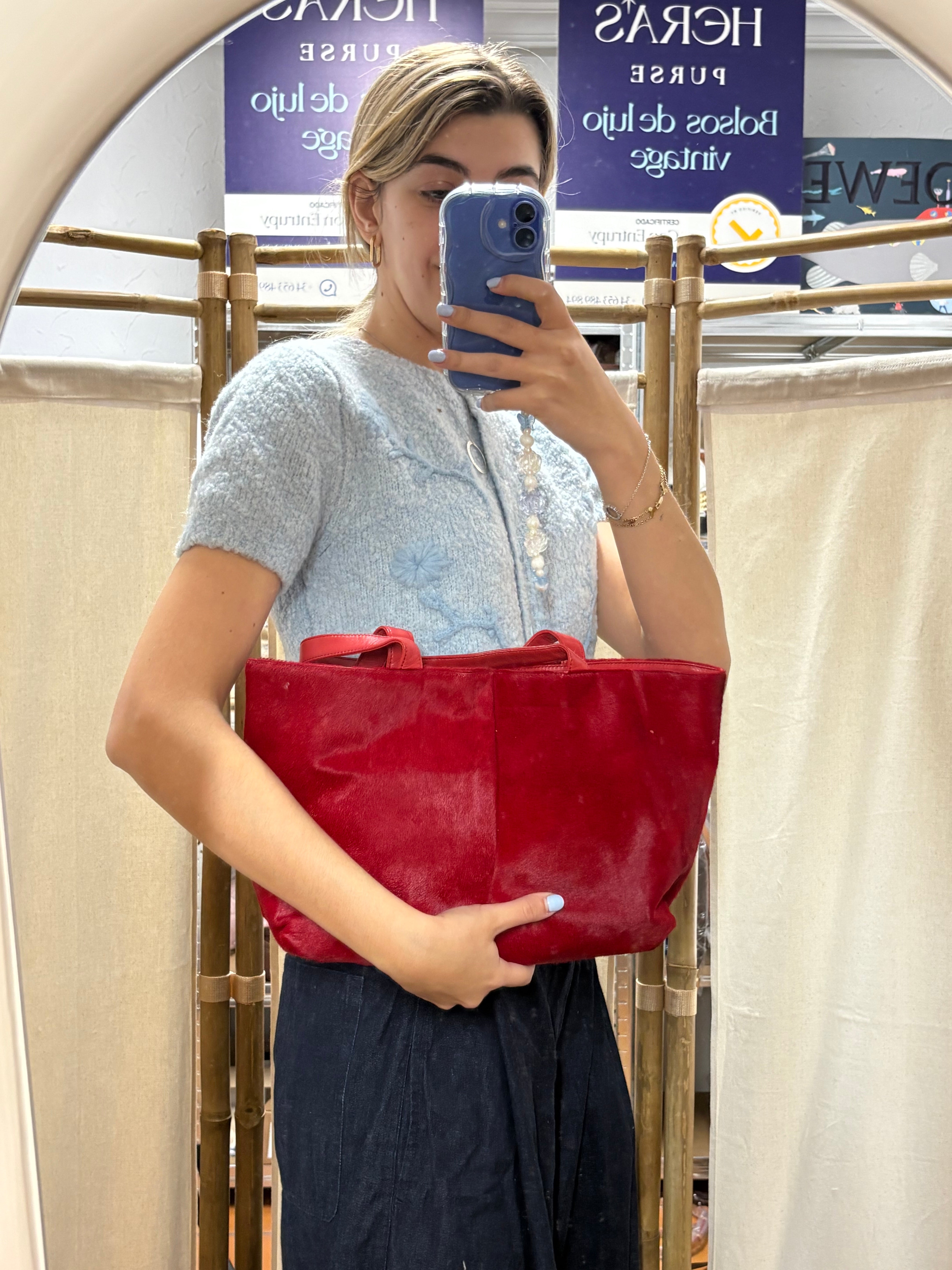 Loewe Vintage Piel de Potro Roja Anagram Original