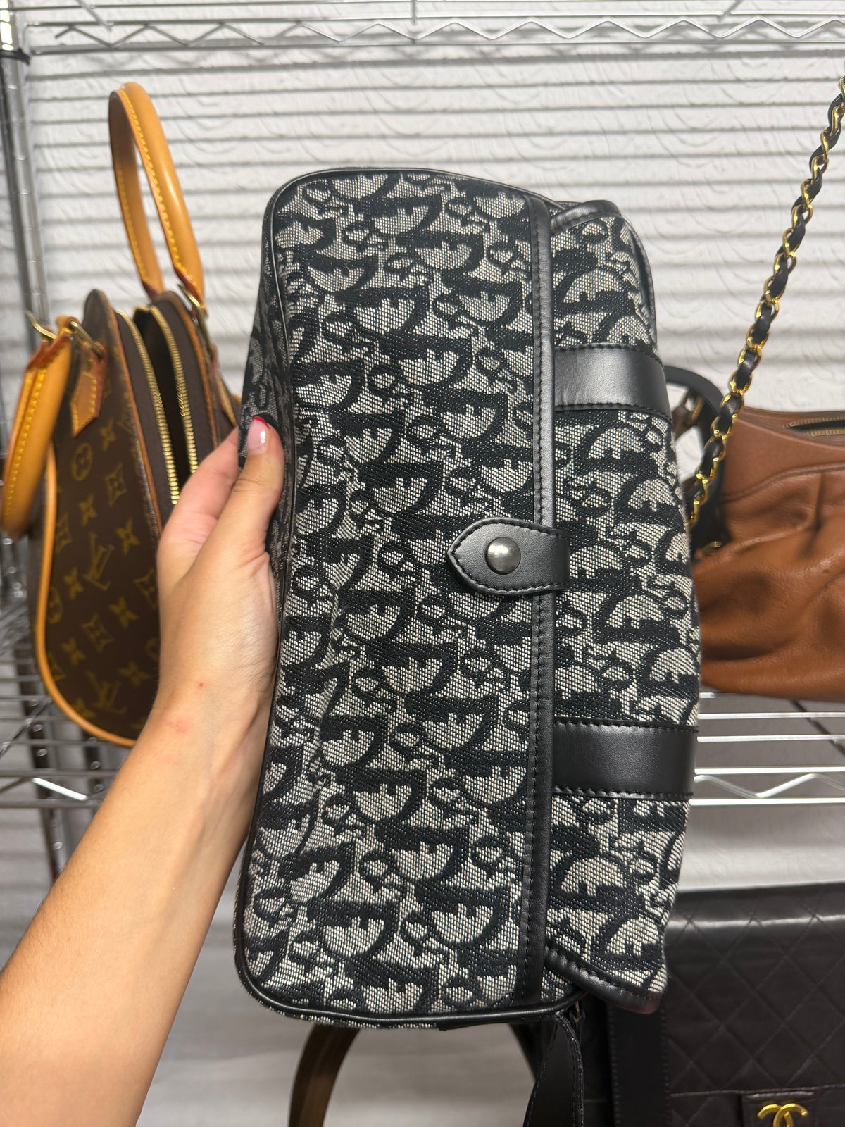 Christian Dior Diorissimo Trotter Bandolera Lona Oblique Negra