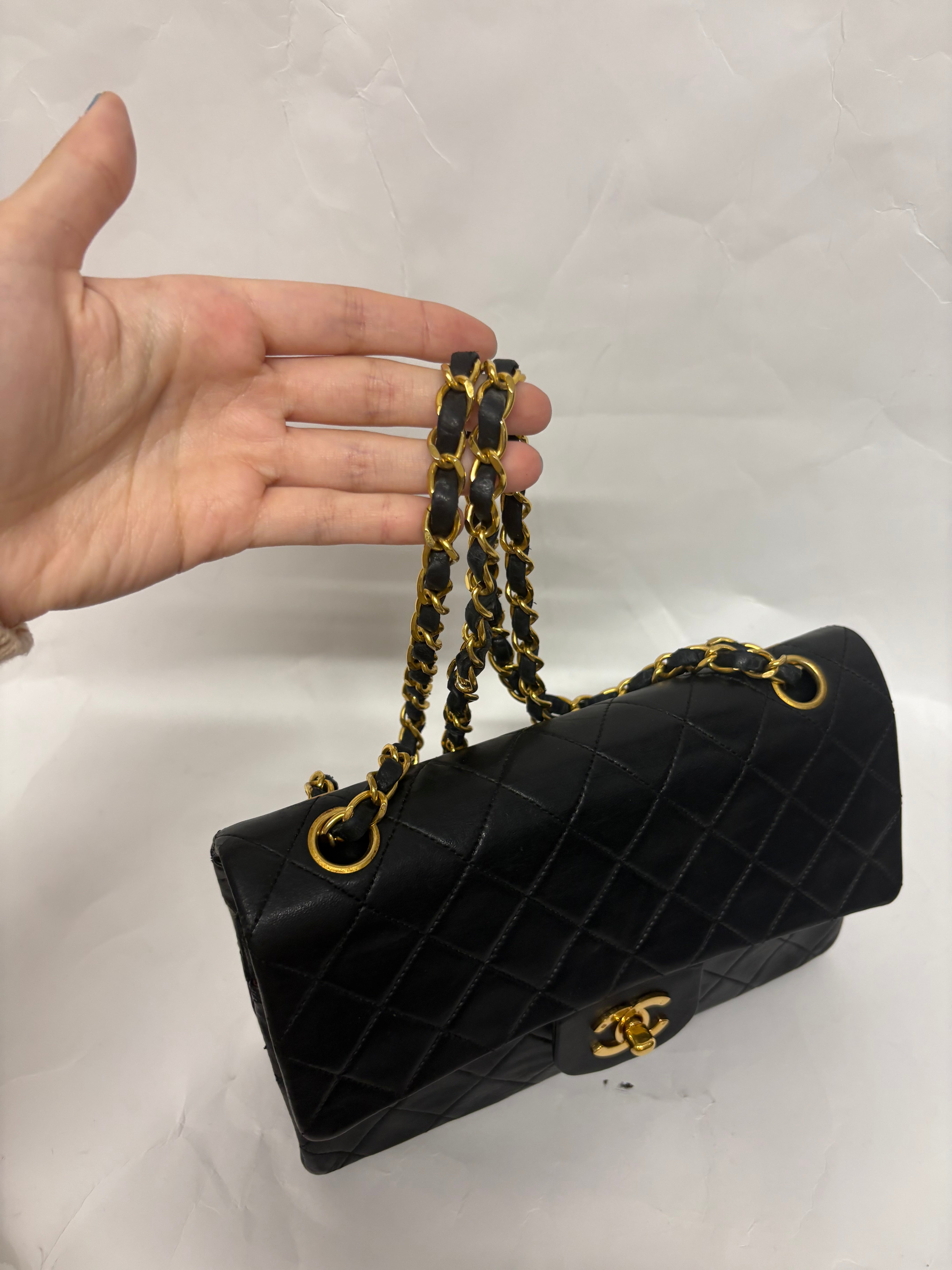 Chanel Timeless Matelassé 23 Double Flap negro serie 1