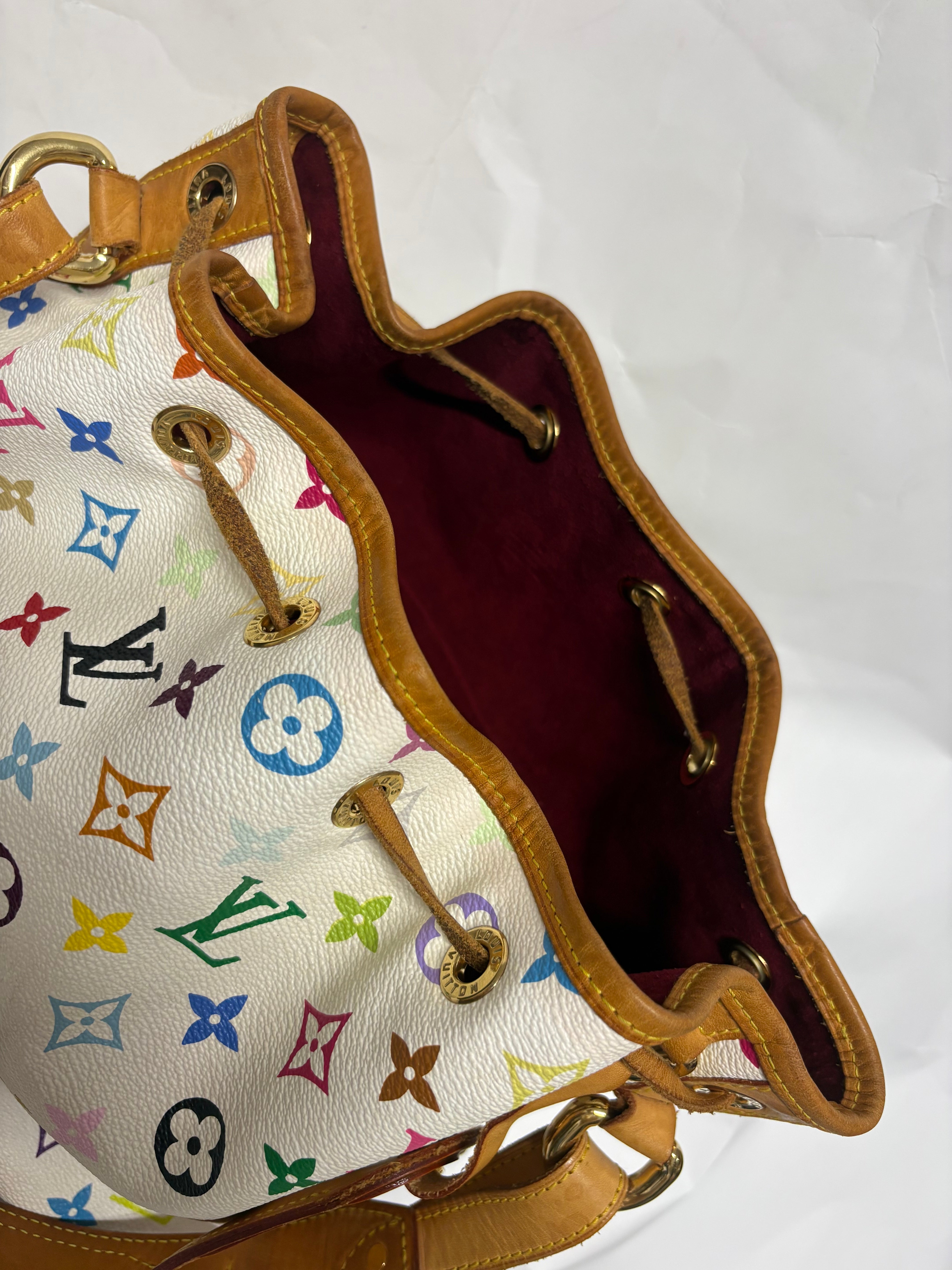 Louis Vuitton x Takashi Murakami Petit Noé Multicolor White – Edición Limitada