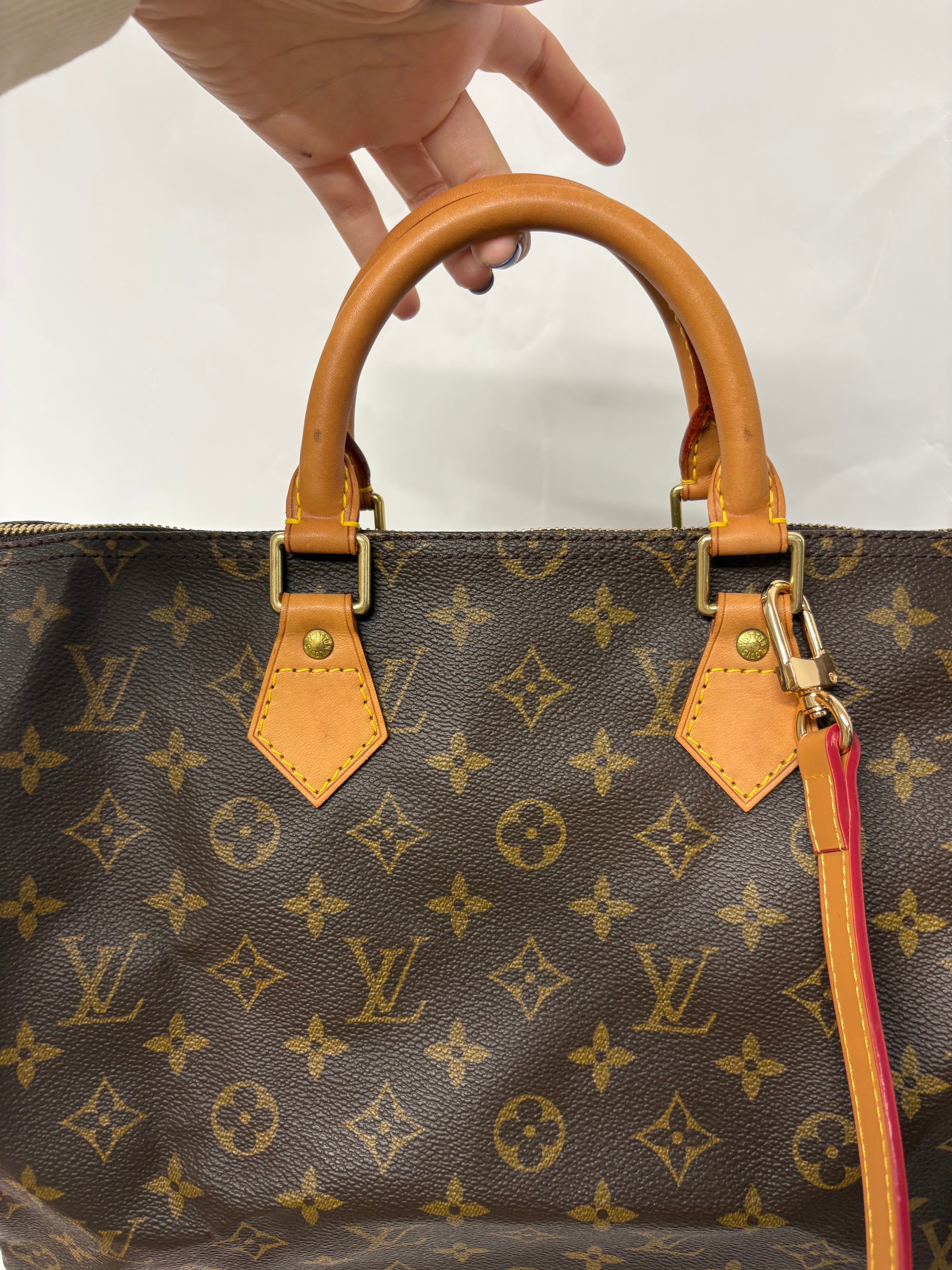 Louis Vuitton speedy 35 canvas monogram con bandolera extra