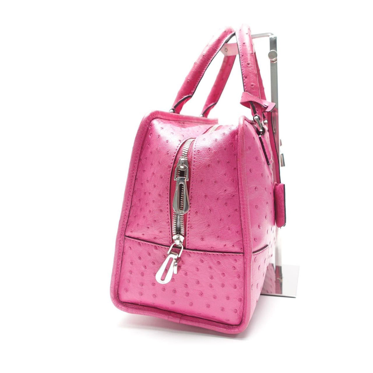 Loewe Amazona 36 Piel de Avestruz Rosa