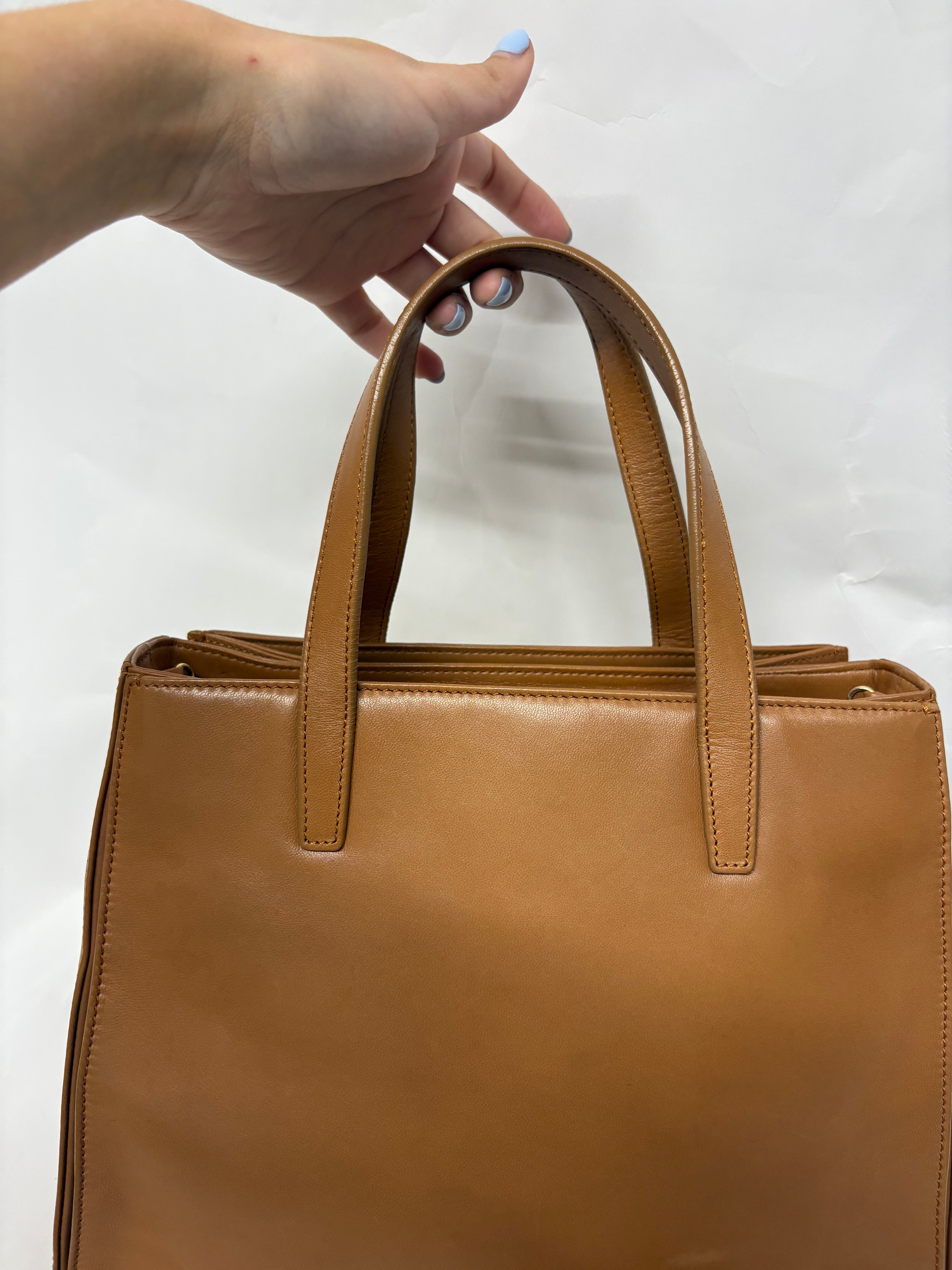 Loewe Vintage Piel Tafilete Camel 2-Way Original con bandolera
