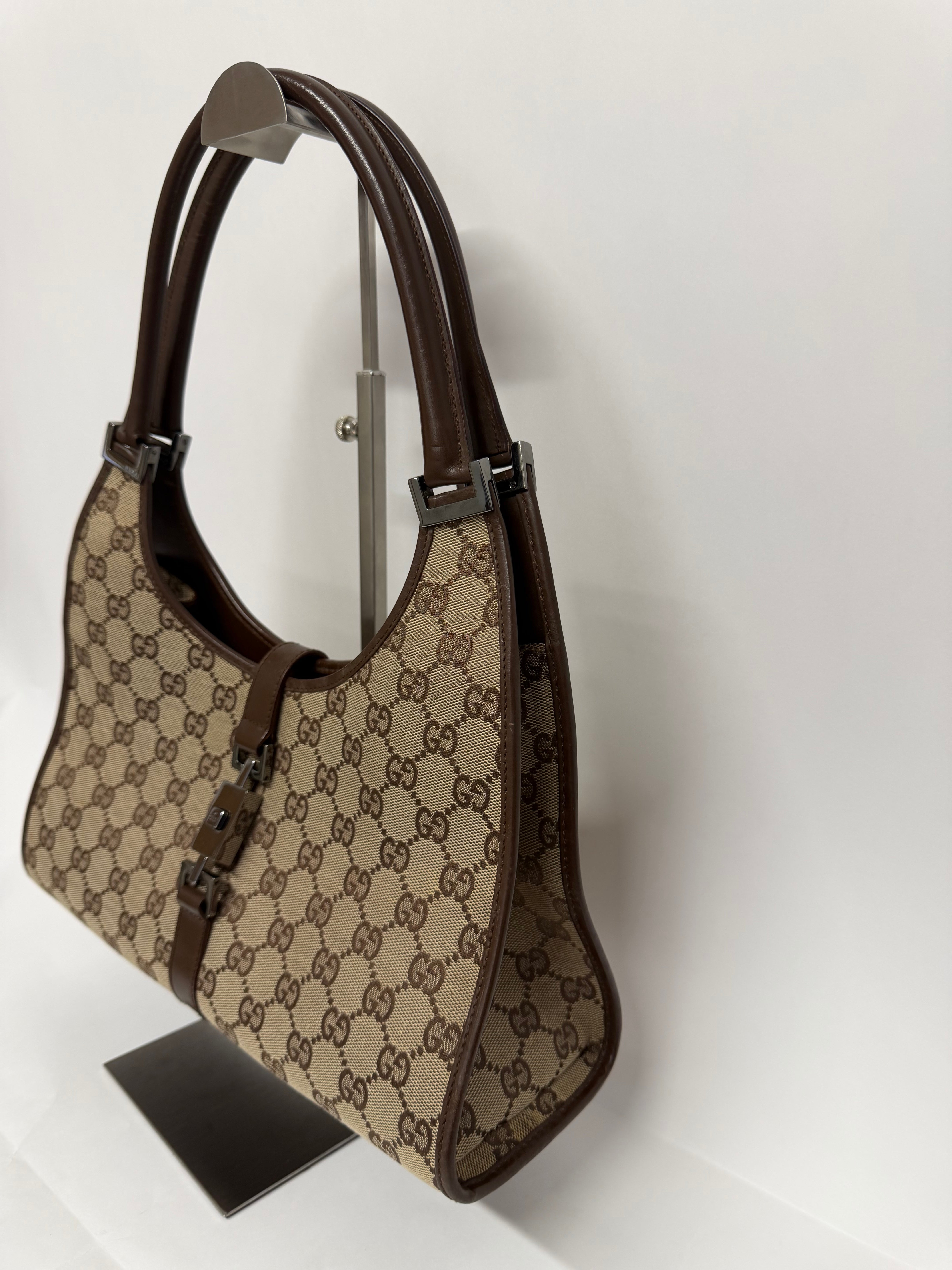 Gucci GG Canvas Handbag Vintage 1998 Marrón