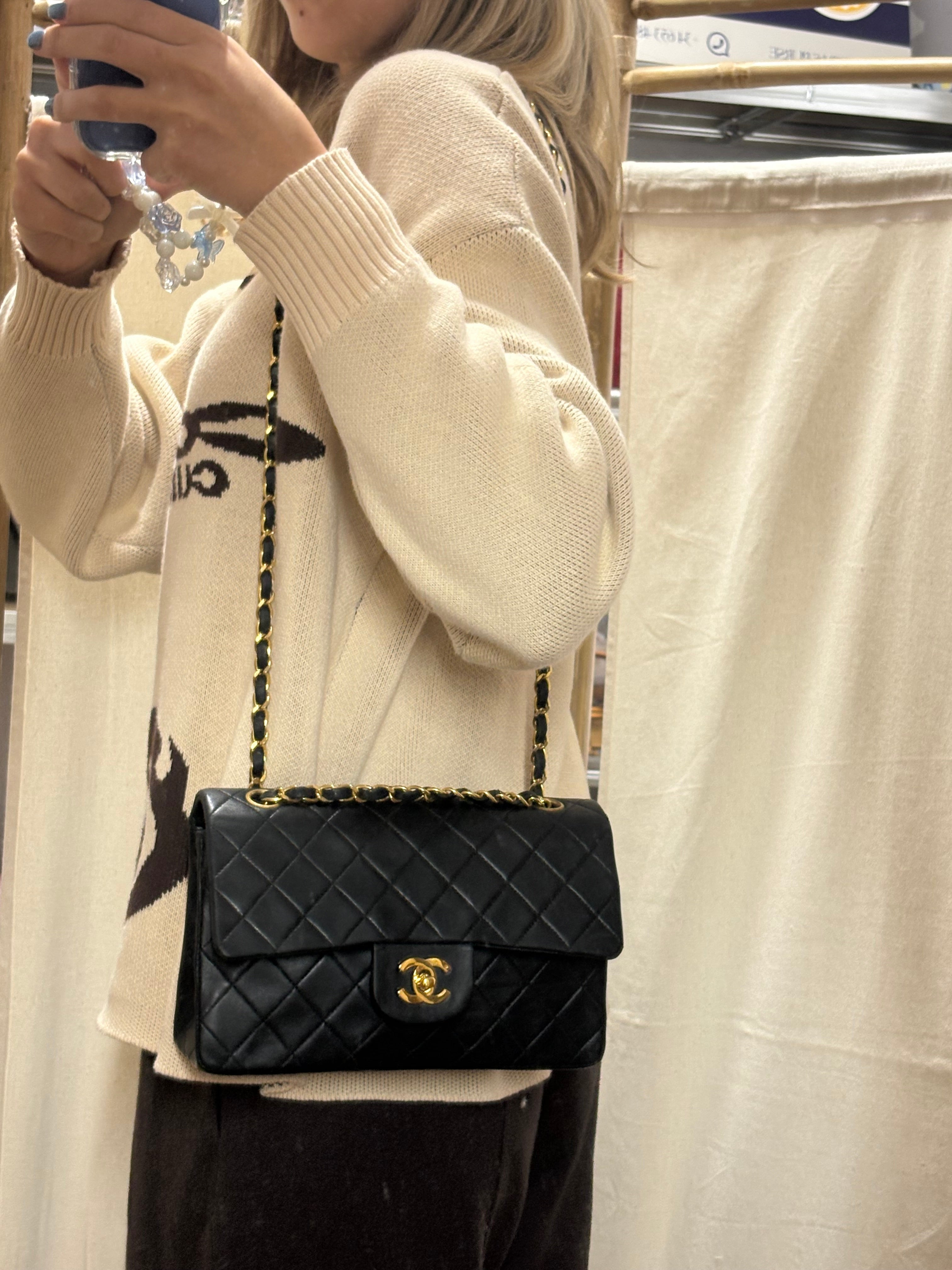 Chanel Timeless Matelassé 23 Double Flap negro serie 1