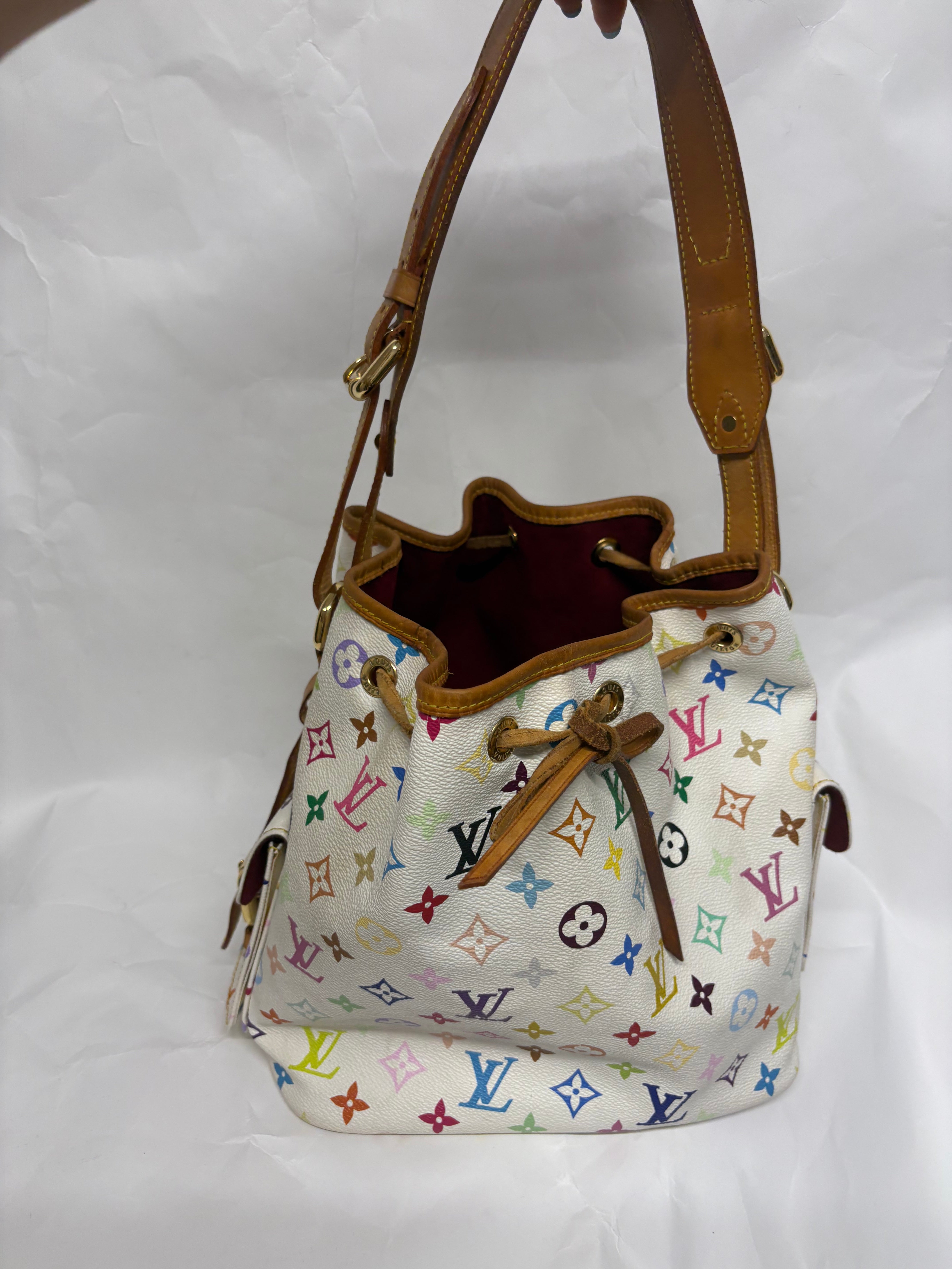 Louis Vuitton x Takashi Murakami Petit Noé Multicolor White – Edición Limitada