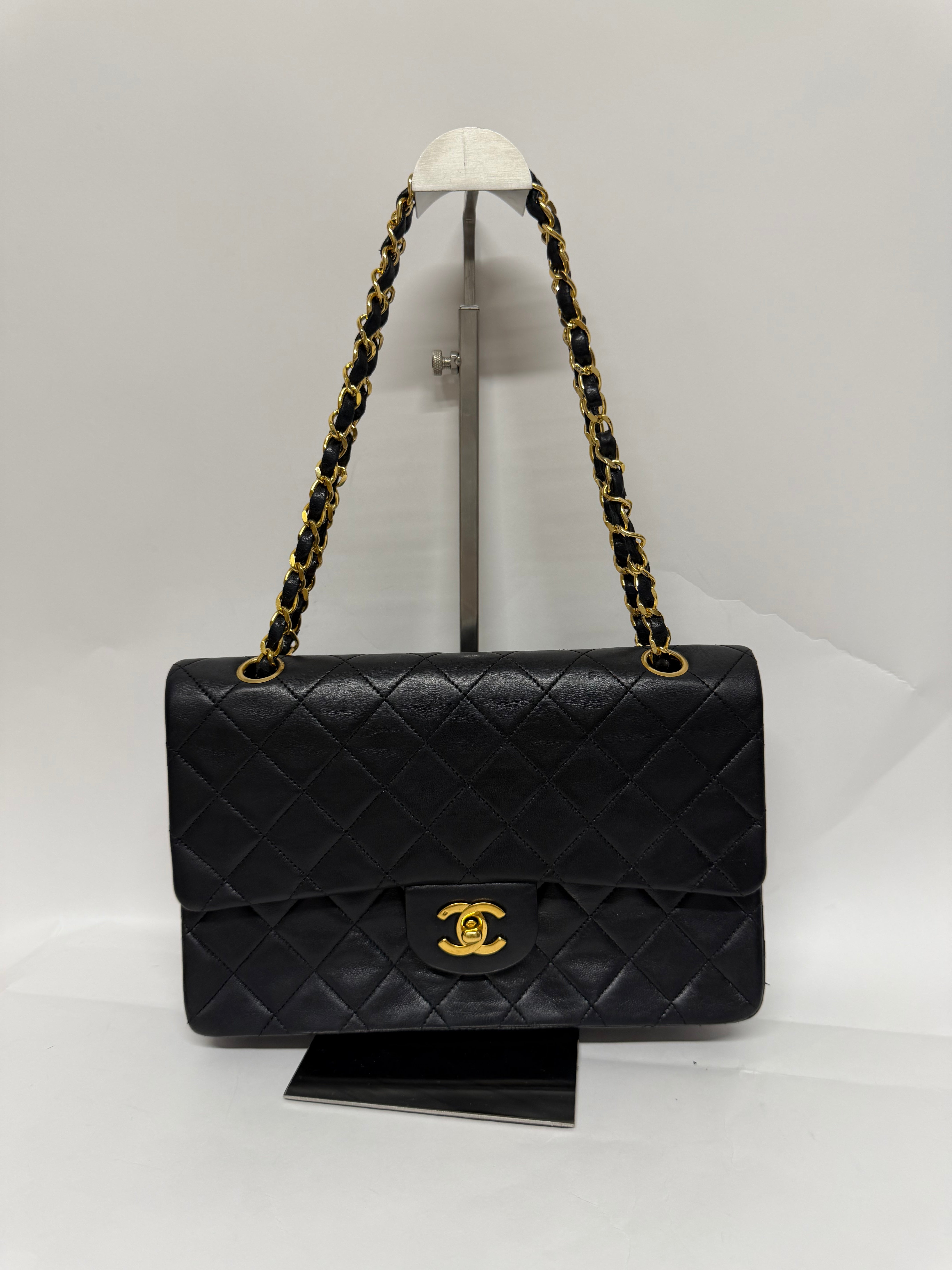 Chanel Timeless 25 Lambskin Negro Double Flap - Serie 9