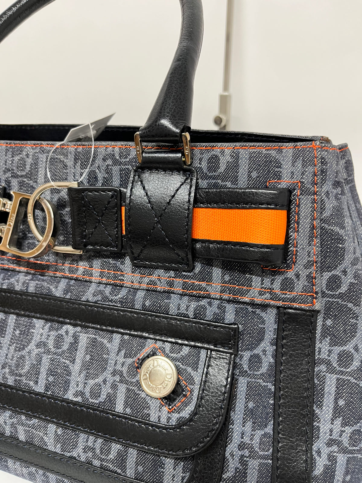 Christian Dior Flight Denim Diorissimo Gris Oscuro y Naranja