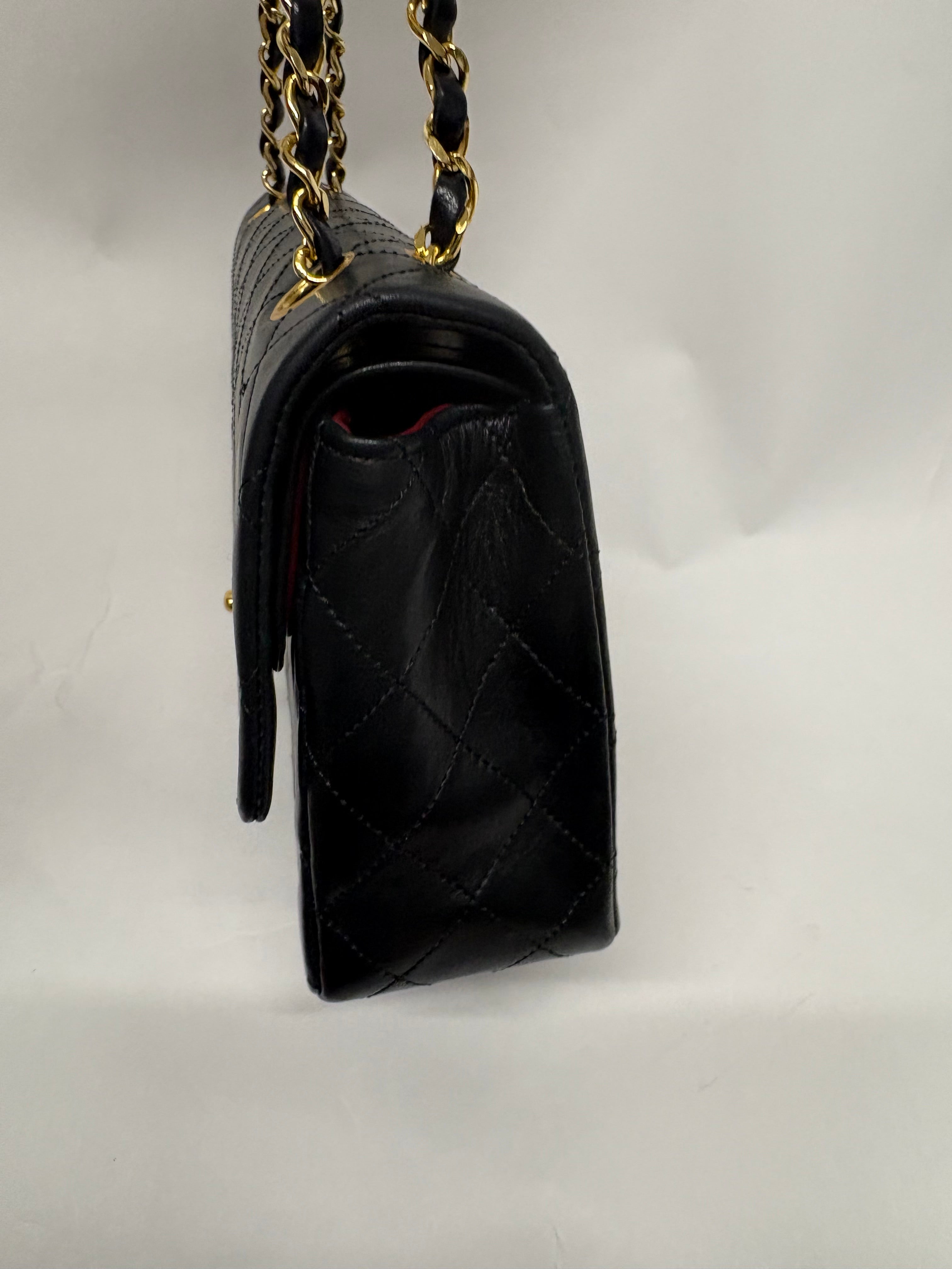 Chanel Timeless Double Flap 25 Lambskin negro serie 0