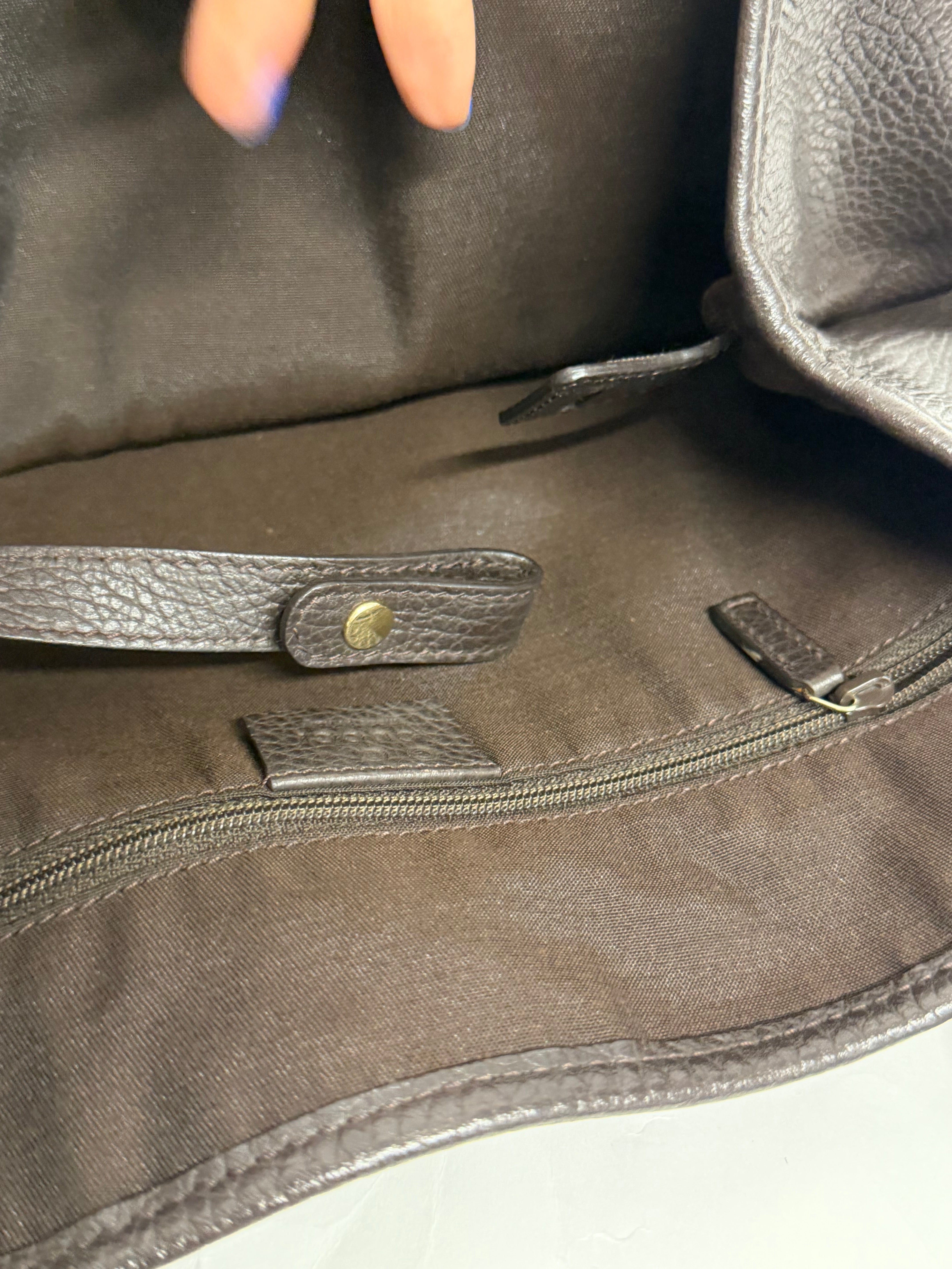 Gucci Pelham Guccissima Marrón Oscuro Piel