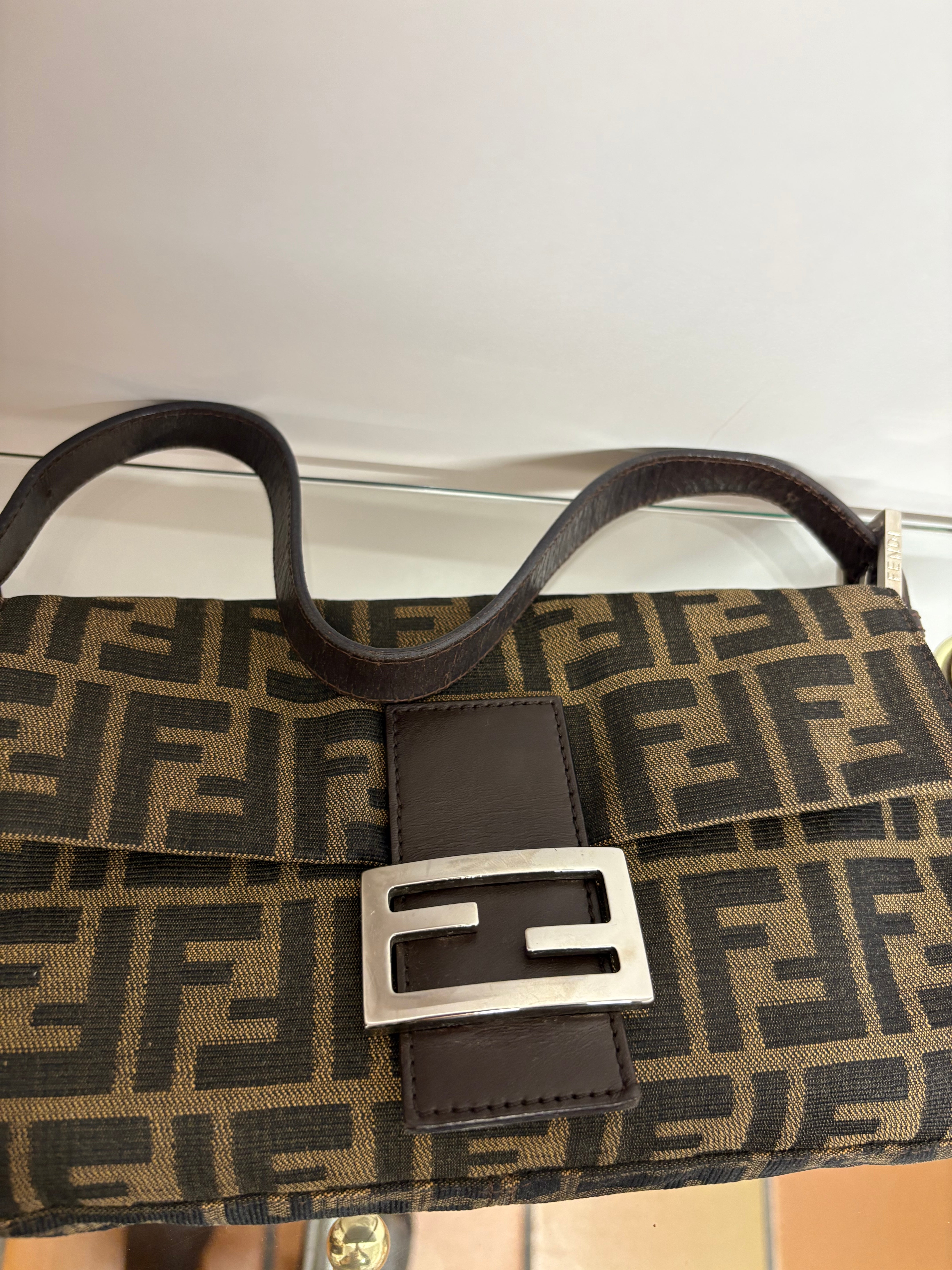 Fendi Baguette Zucca Marrón Vintage