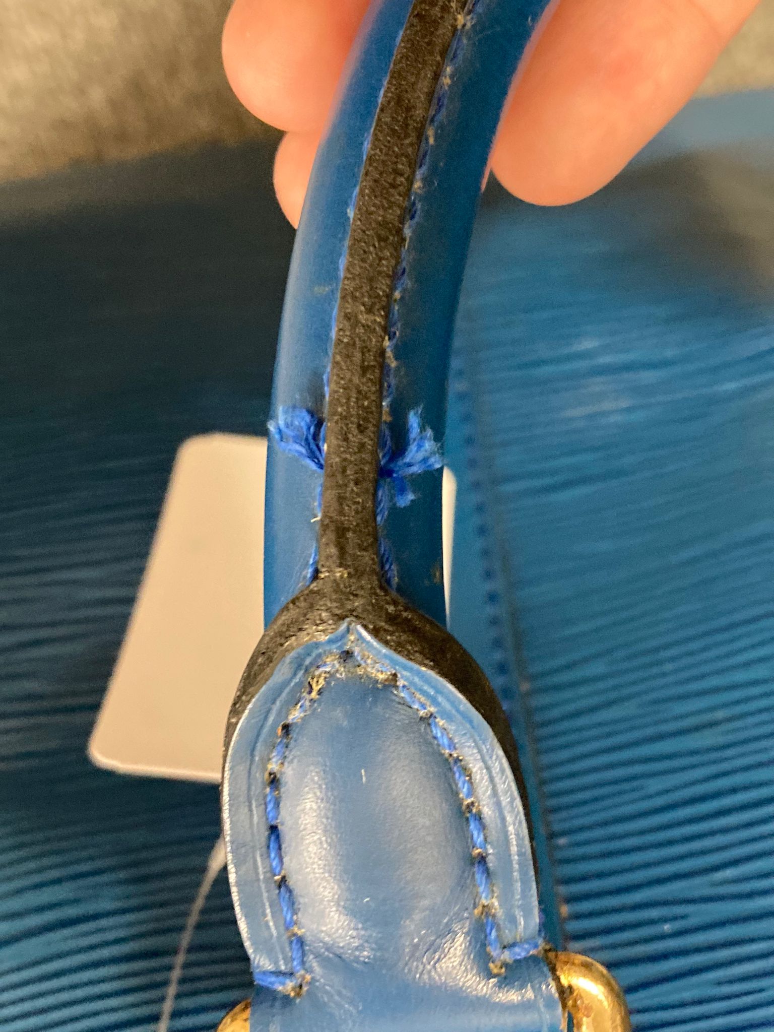 Louis Vuitton keepall 50 piel EPI azul Toledo