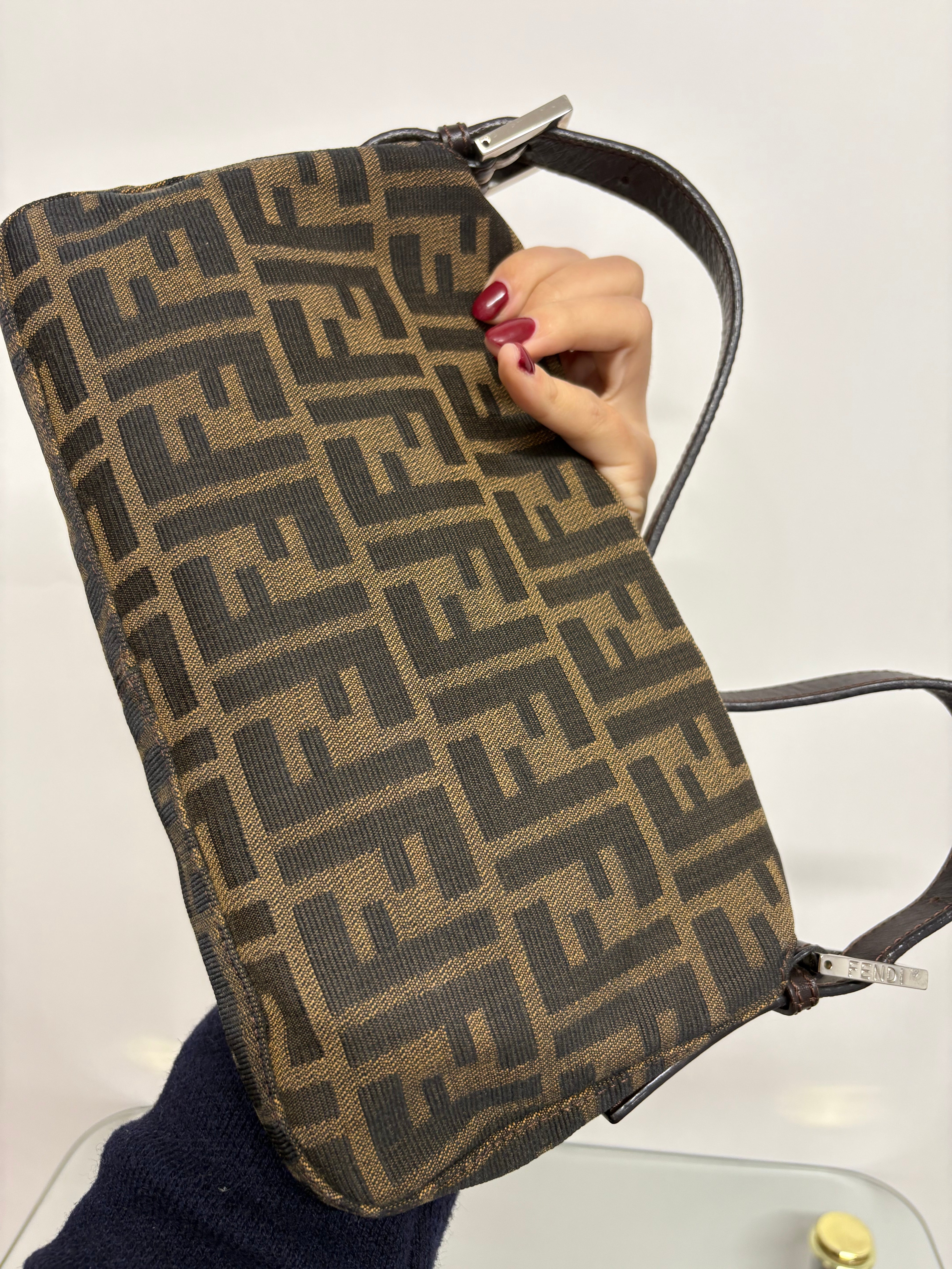 Fendi Baguette Zucca Marrón Vintage