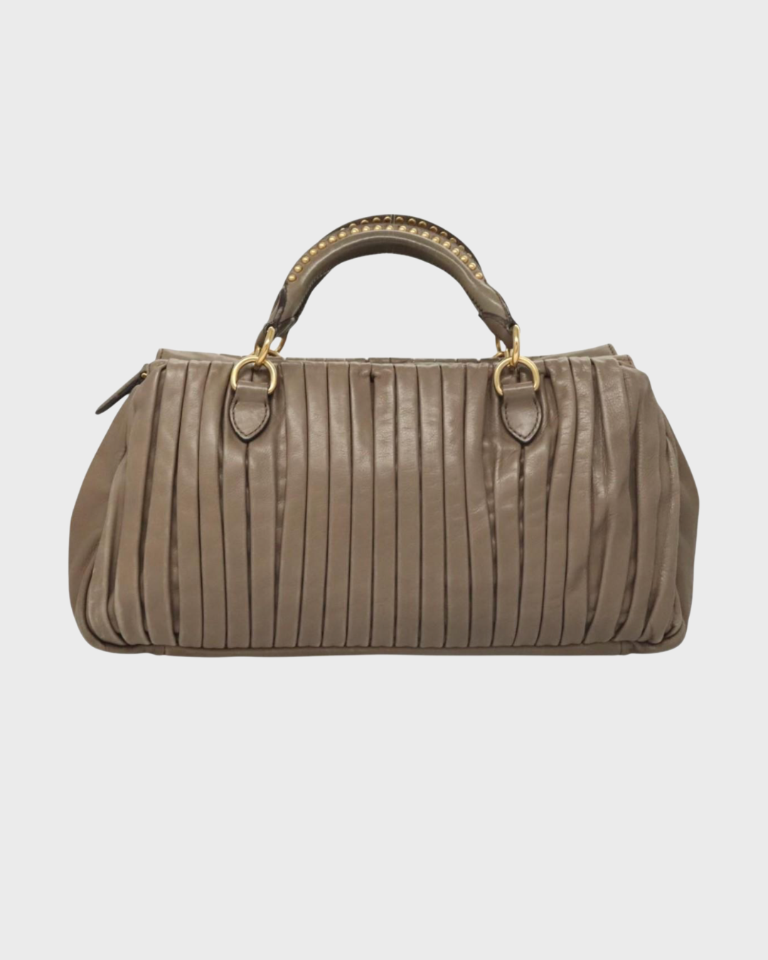 Bolso Miu Miu de piel gris topo